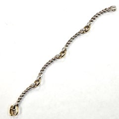 Gump’s Pepi Bracelet – Sterling Silver & 18K Yellow Gold, 31.2g