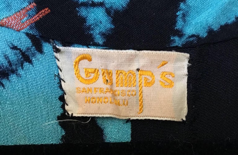 Gump’s Print Hawaiian Vintage Dress at 1stDibs | gumps clothing sale