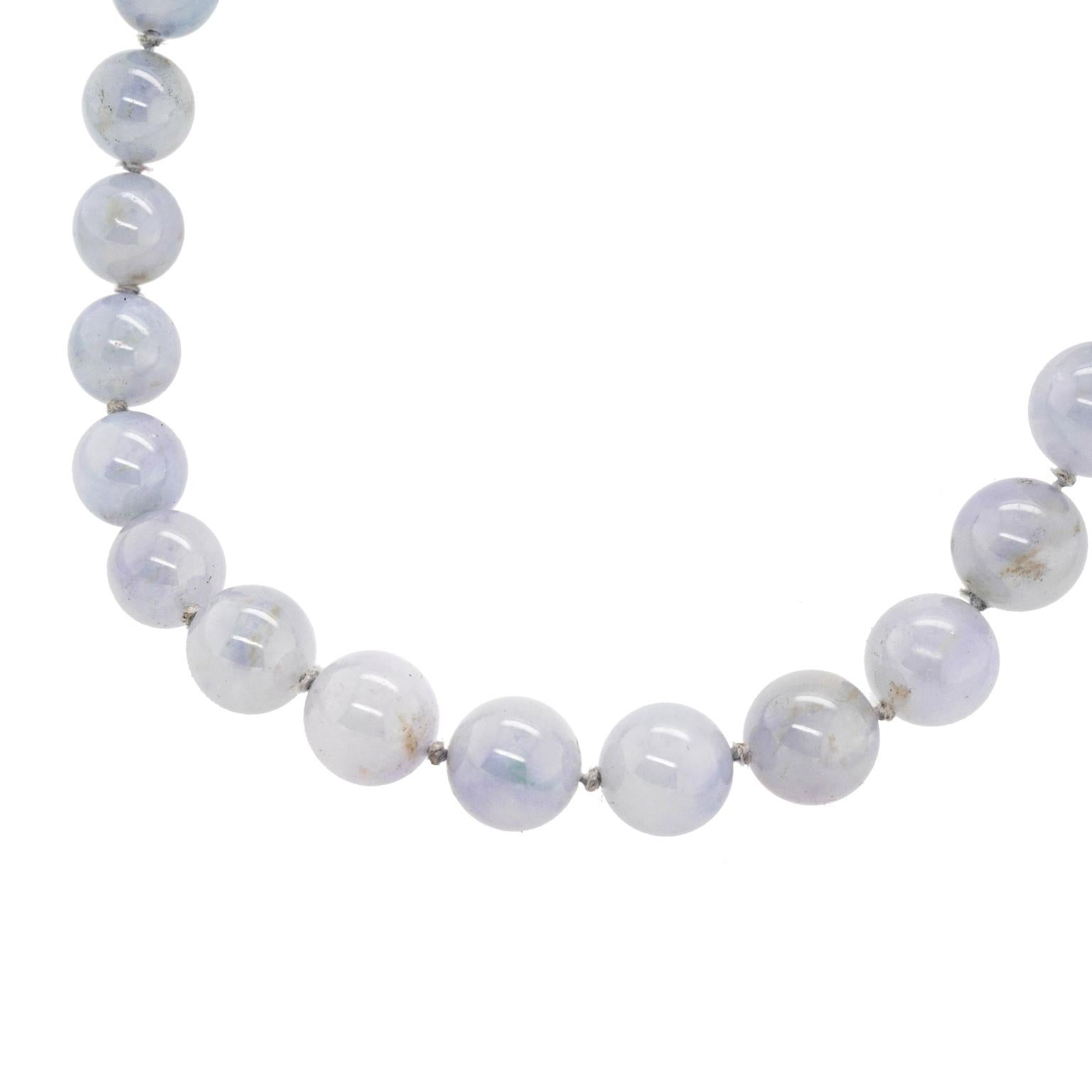 Gumps Strand of Lavender Jade Beads 4