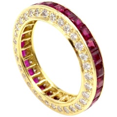Gumuchian 18 Karat Ruby and Diamond Captiva Eternity Band