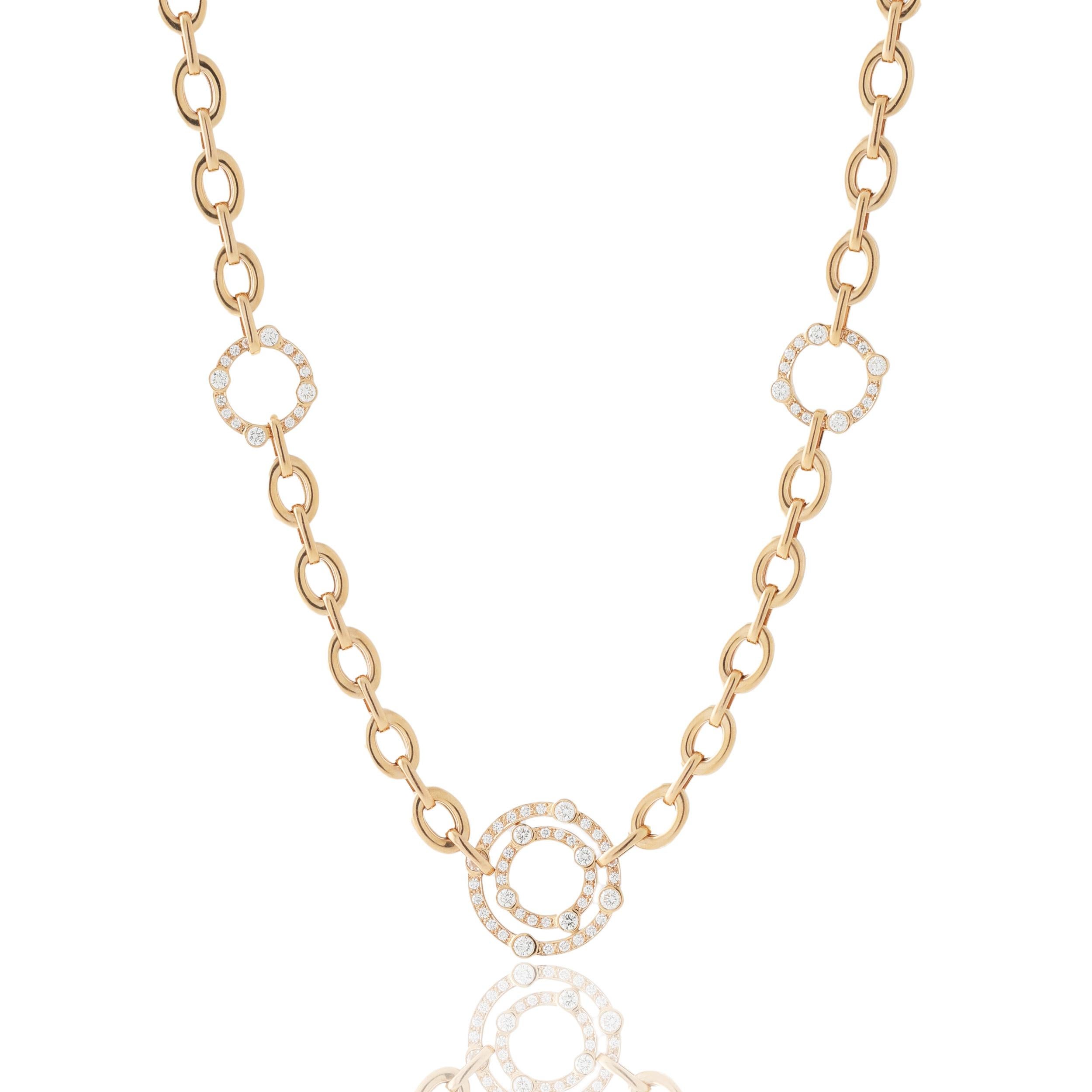 Women's Gumuchian Carousel Diamond Convertible 18k Rose Gold Necklace & Bracelet 