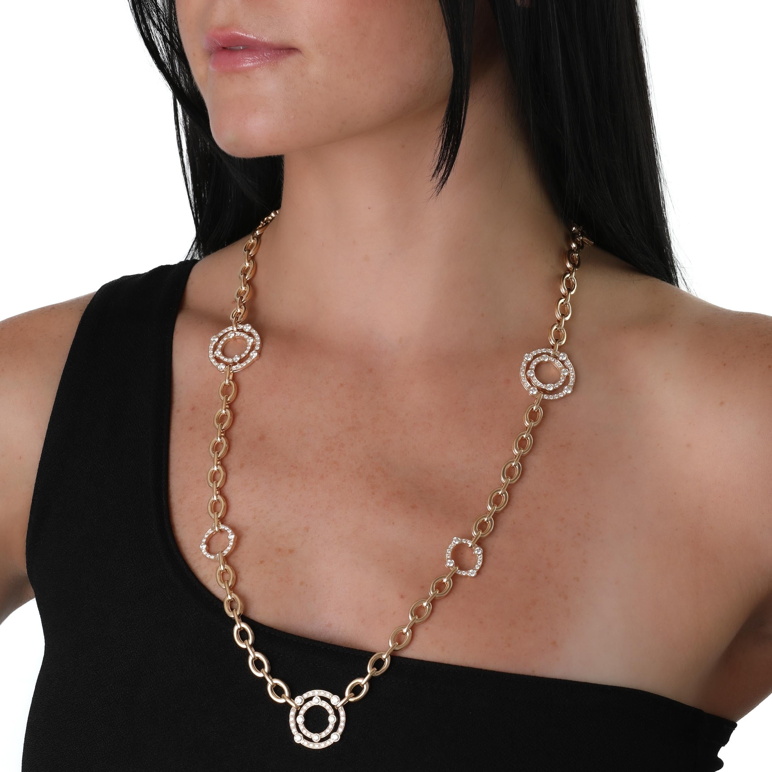 Gumuchian Carousel Diamond Convertible 18k Rose Gold Necklace & Bracelet  1