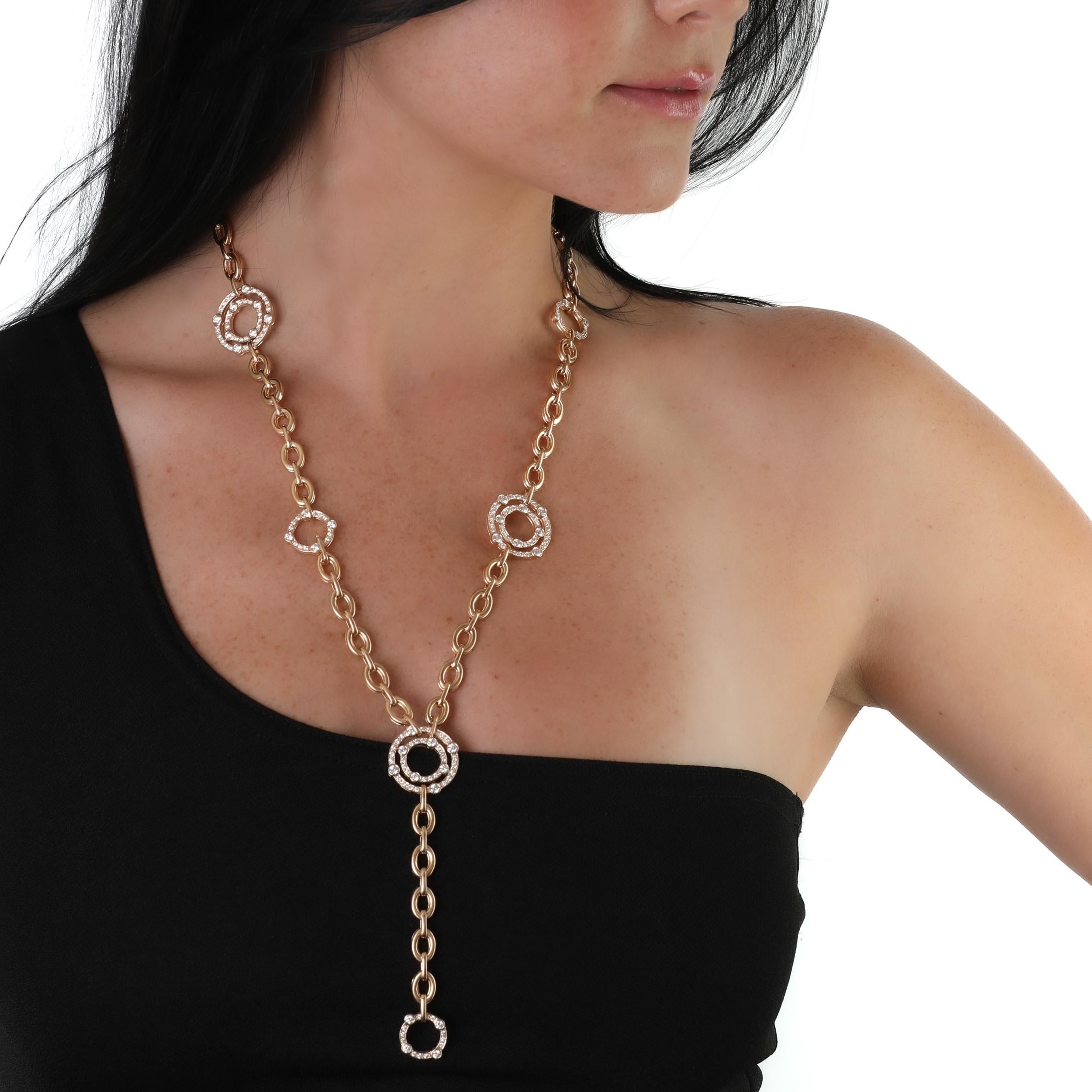 Gumuchian Carousel Diamond Convertible 18k Rose Gold Necklace & Bracelet  2