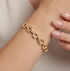 Bracelet manchette « Honeybee » de Gumuchian en or jaune 18 carats serti de diamants