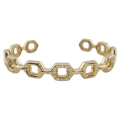 Bracelet manchette « Honeybee » de Gumuchian en or jaune 18 carats serti de diamants