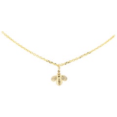 Gumuchian Worker Bee Gold and Diamond Necklace