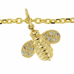 Gumuchian Worker Bee Gold and Diamond Necklace