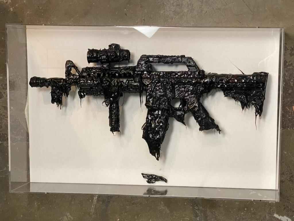  Gun  Black   Tar   Replica ,  Art In Excellent Condition For Sale In Culver City, CA