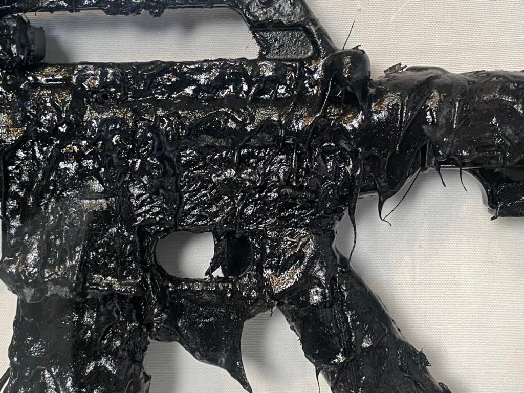 20th Century  Gun  Black   Tar   Replica ,  Art For Sale