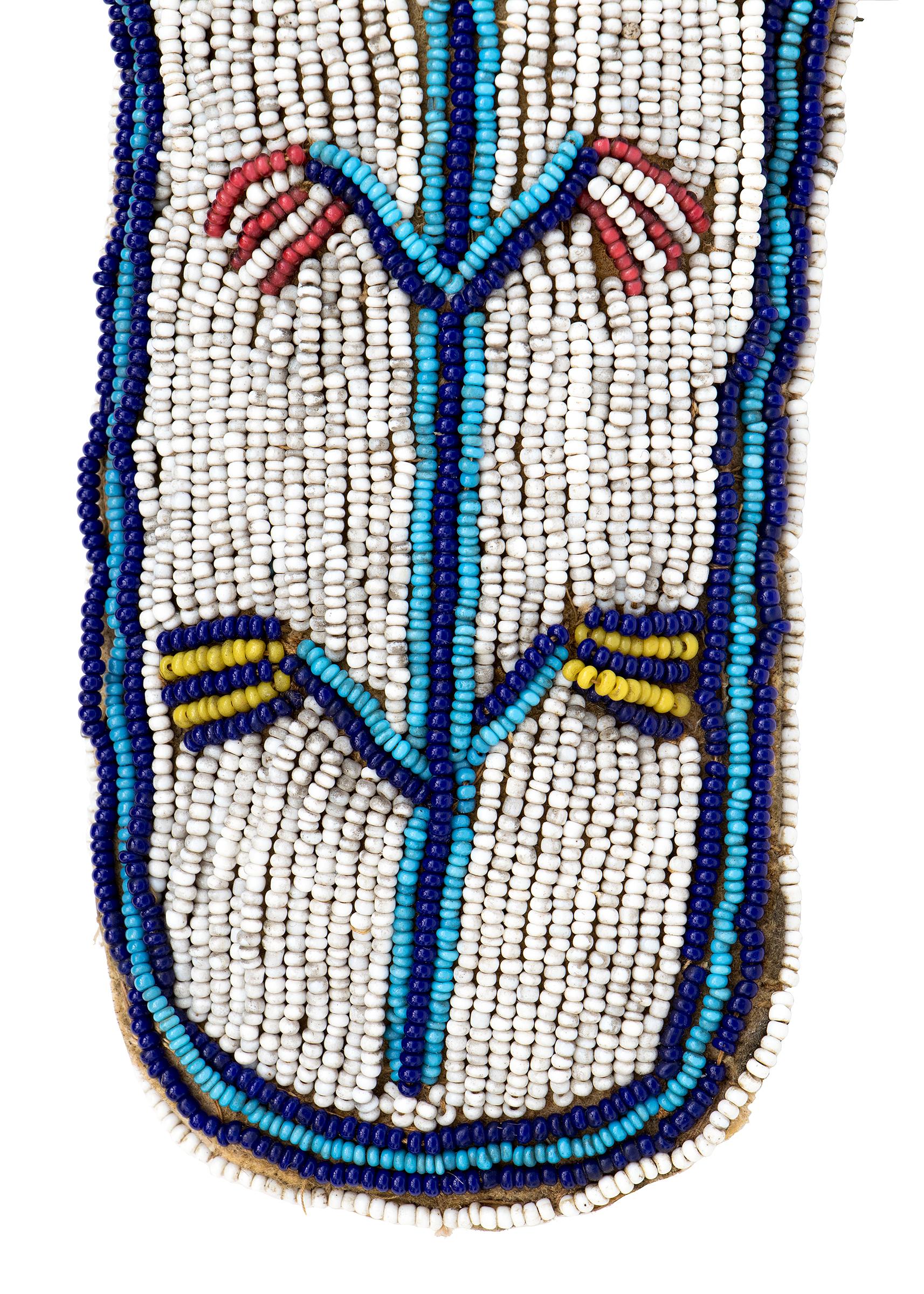 Beaded Antique Sioux Gun Holster, Plains Indian Native American Beadwork, Circa 1890