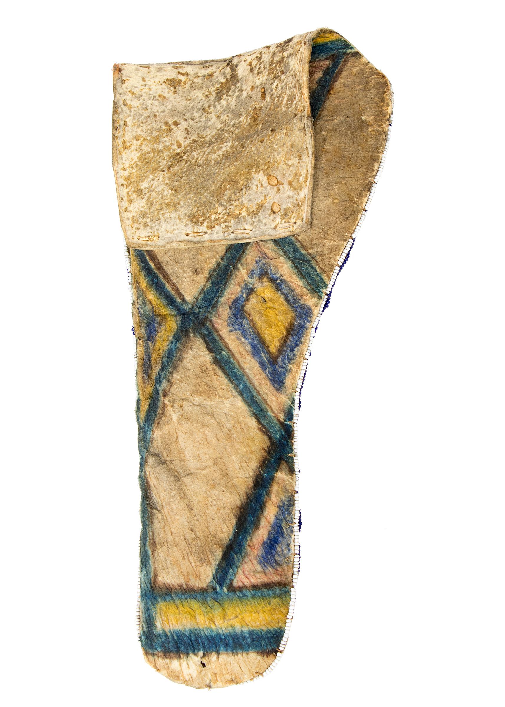 Antique Sioux Gun Holster, Plains Indian Native American Beadwork, Circa 1890 In Good Condition In Denver, CO