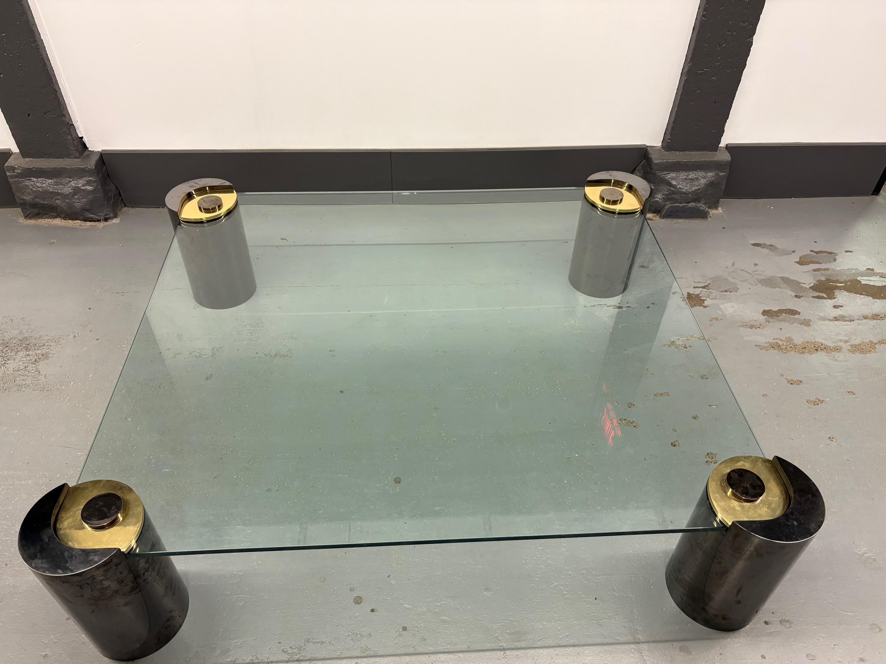Gun Metal Coffee Table by Karl Springer For Sale 5