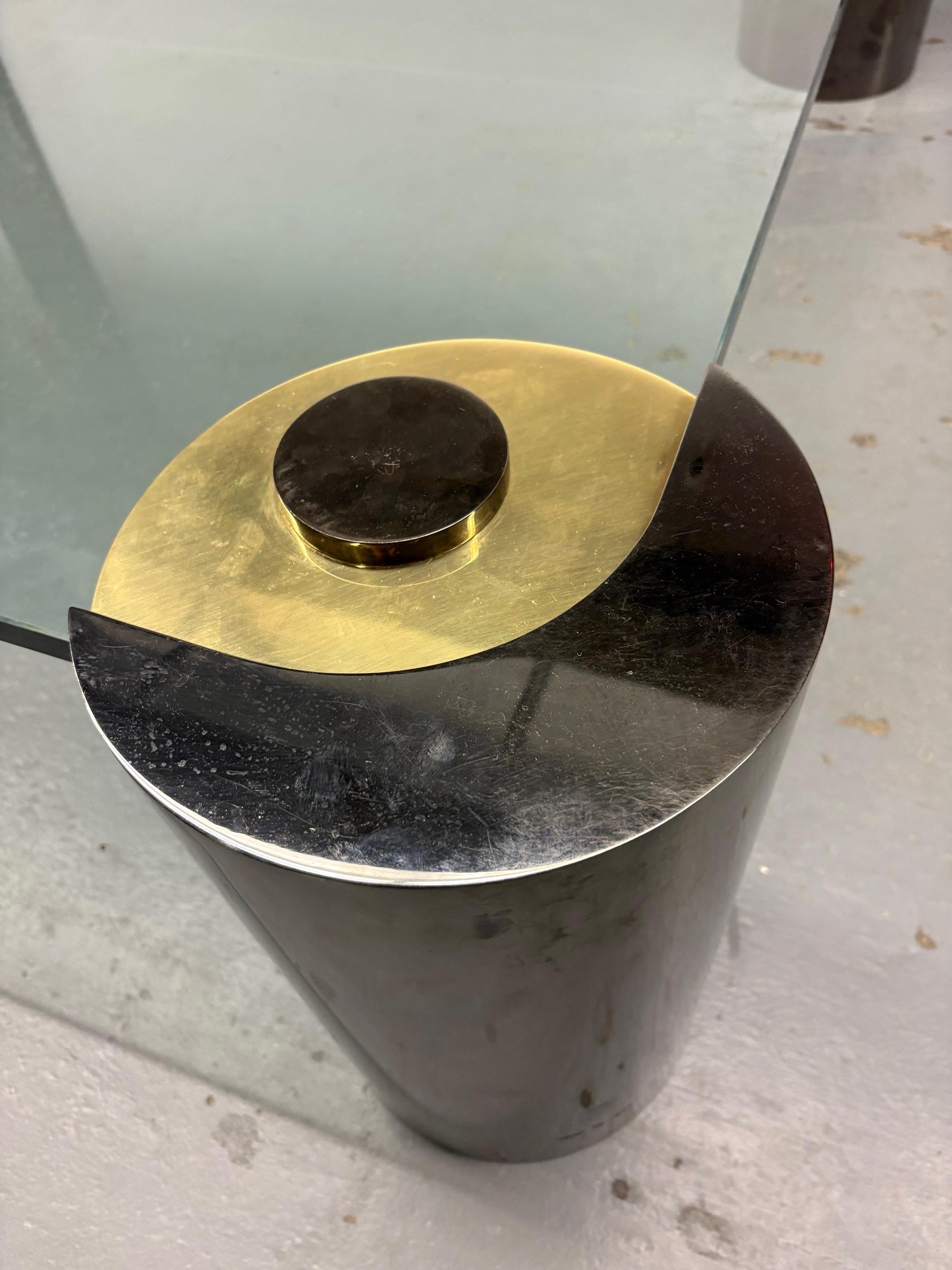 Gun Metal Coffee Table by Karl Springer For Sale 7