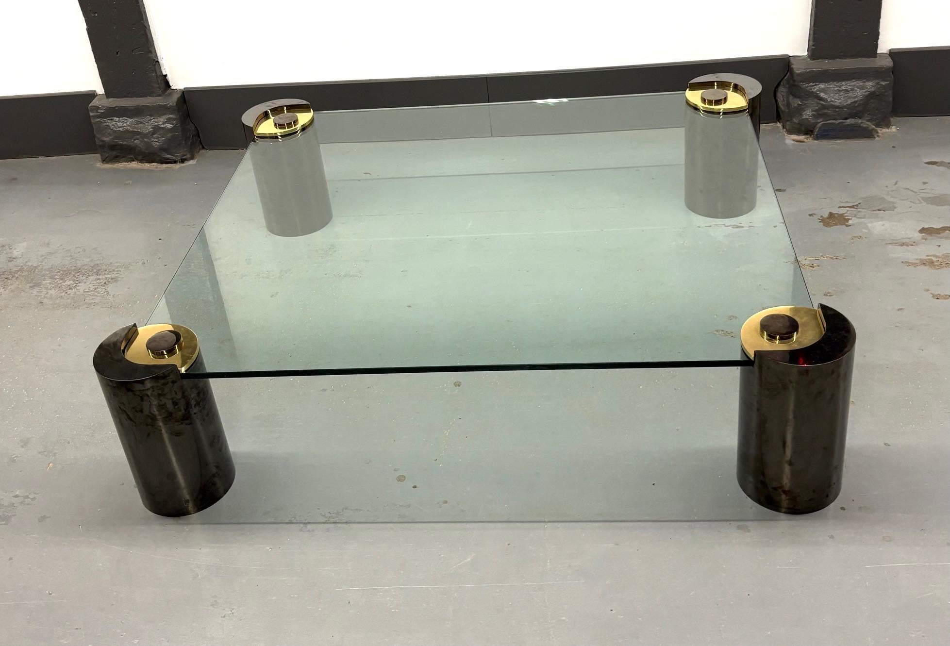 Gun Metal Coffee Table by Karl Springer In Good Condition For Sale In Montreal, QC