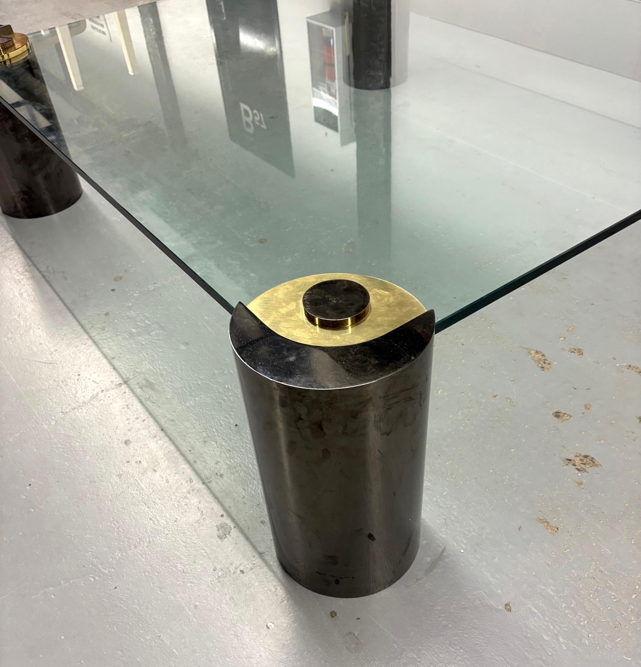 Gun Metal Coffee Table by Karl Springer For Sale 2