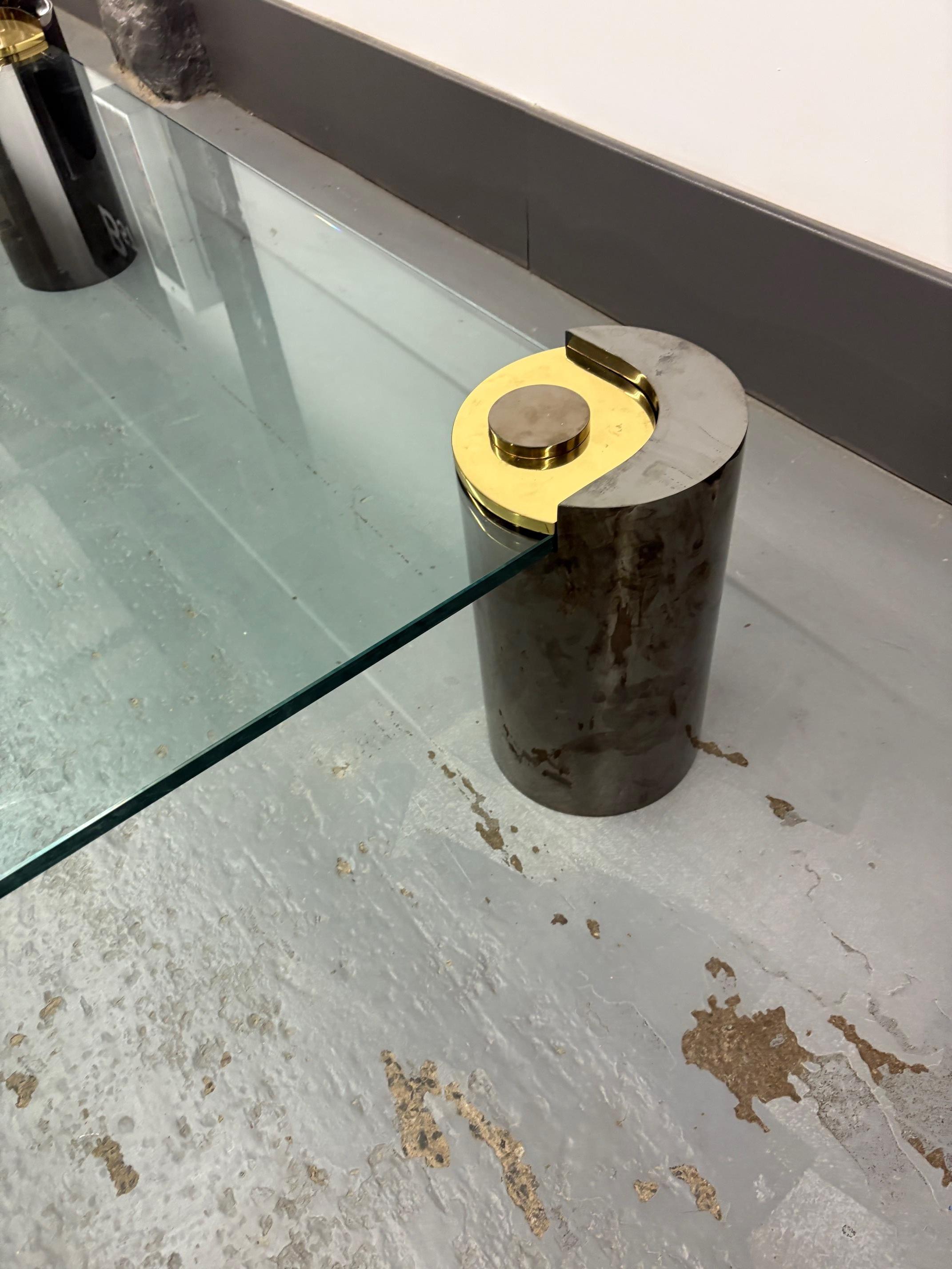 Gun Metal Coffee Table by Karl Springer For Sale 3