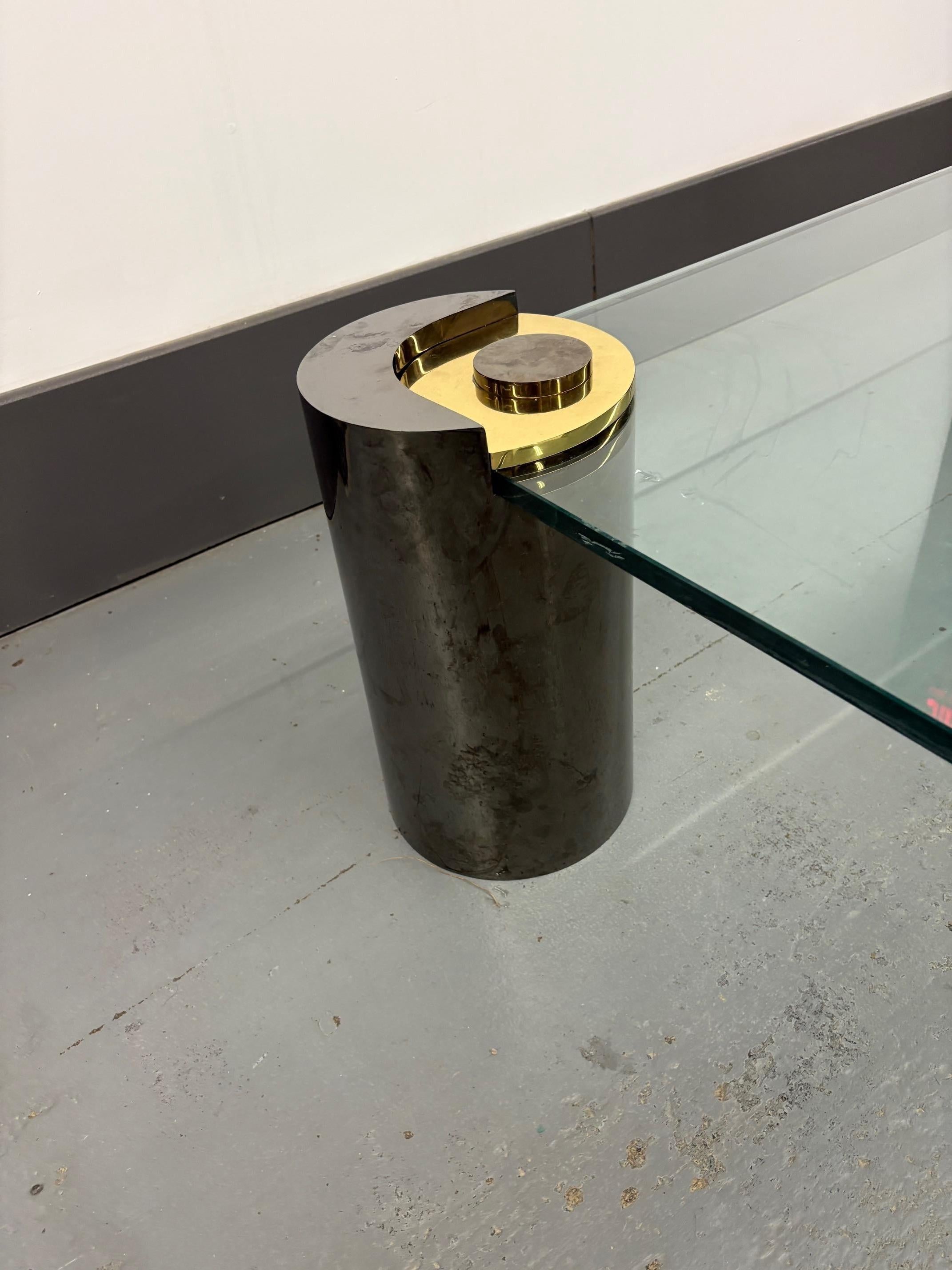 Gun Metal Coffee Table by Karl Springer For Sale 4