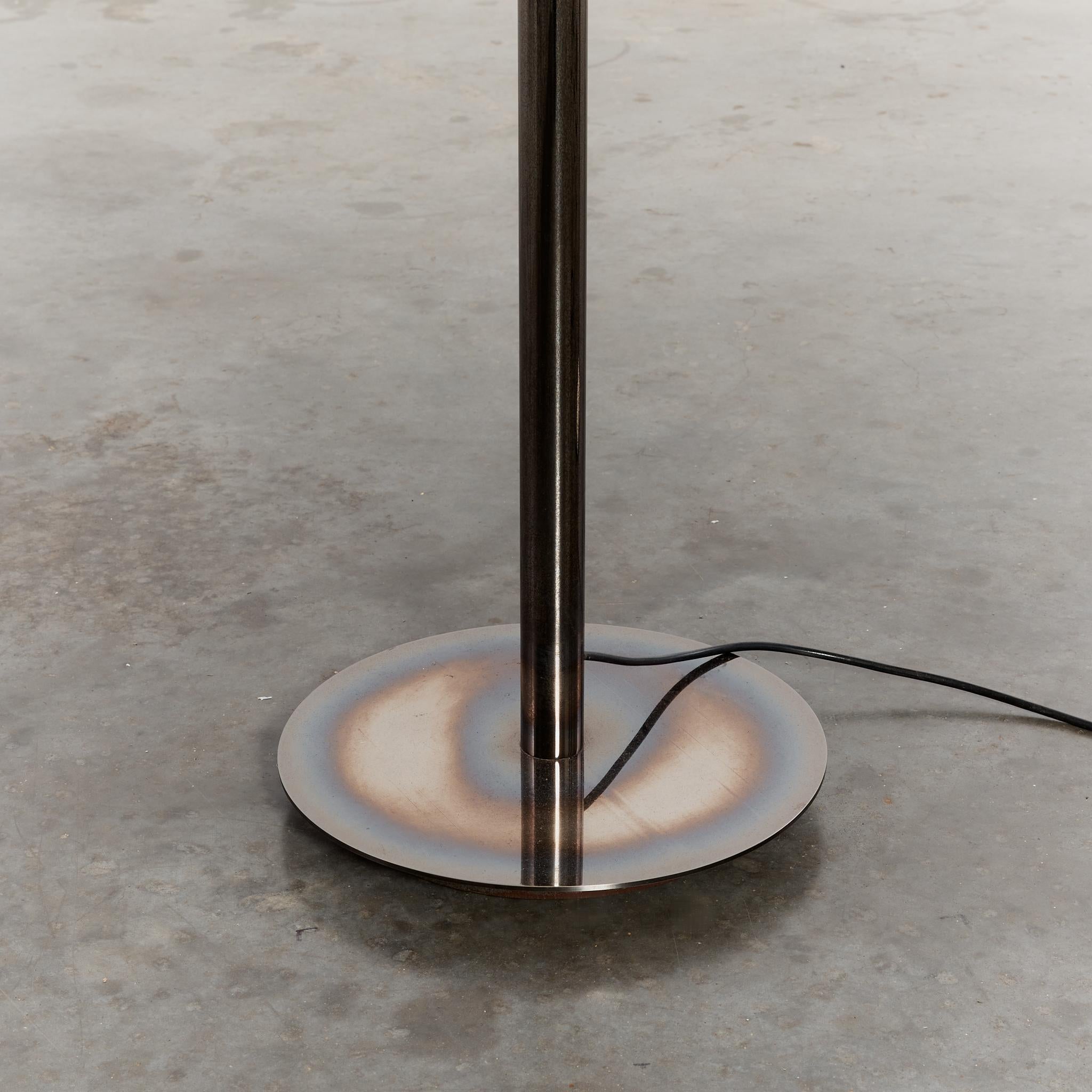 20th Century Gun metal uplighter floor lamp by Jacques Grange for Maison Meilleur for YSL