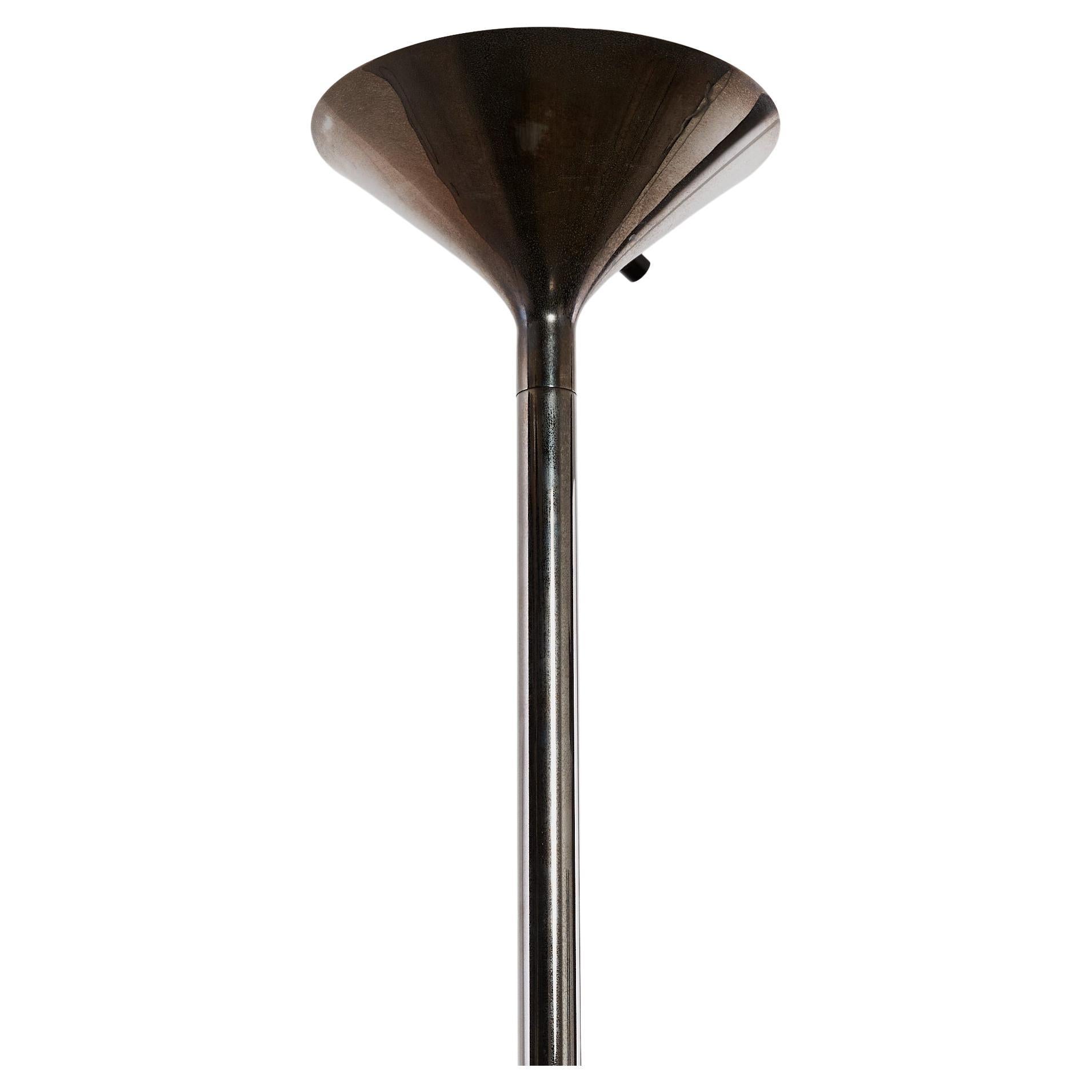 Gun metal uplighter floor lamp by Jacques Grange for Maison Meilleur for YSL