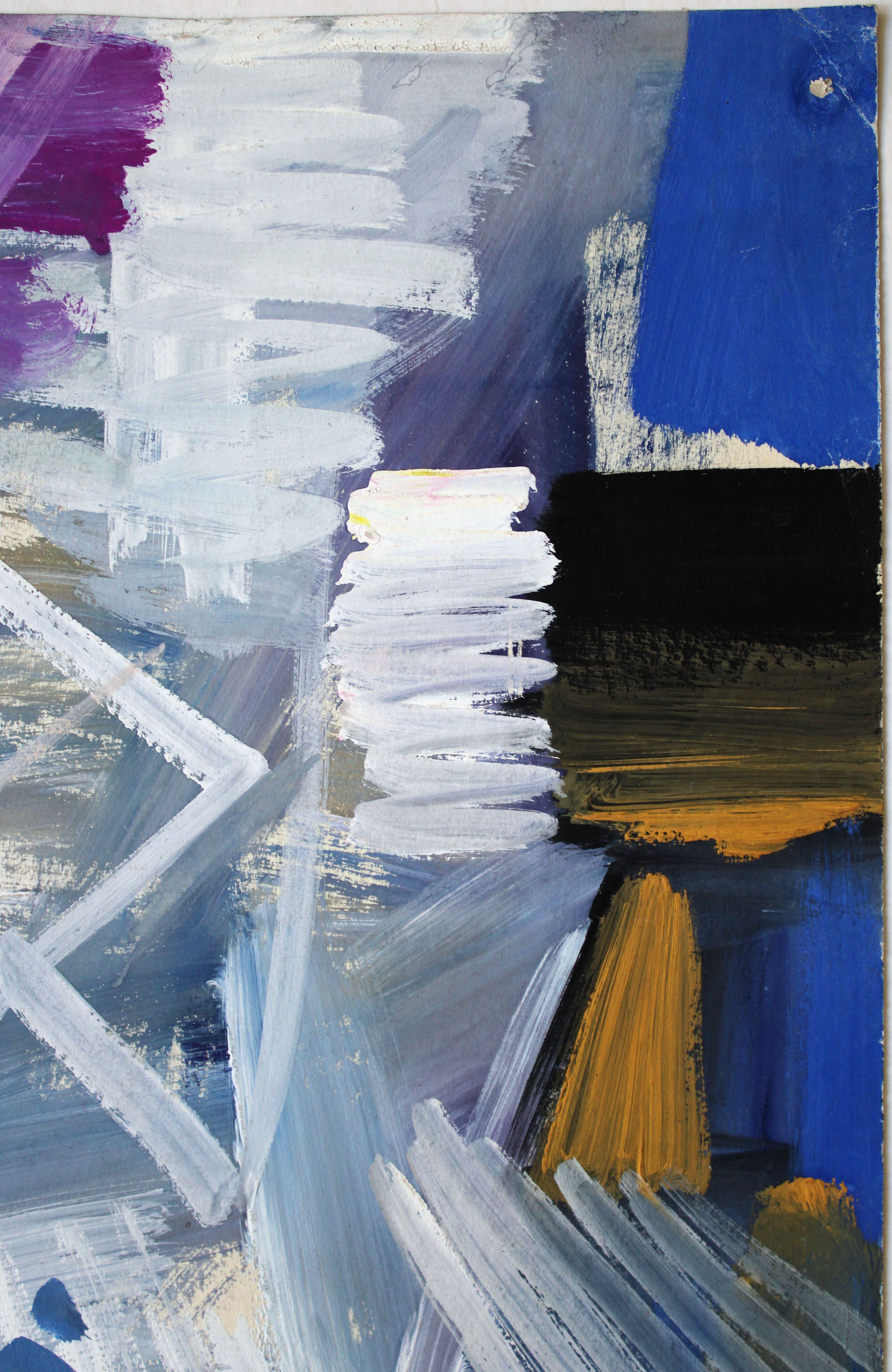 Astratto con vaso. 1965, carta, guazzo, 79 x 59, 5 cm - Painting Espressionismo astratto di Gunars Klava