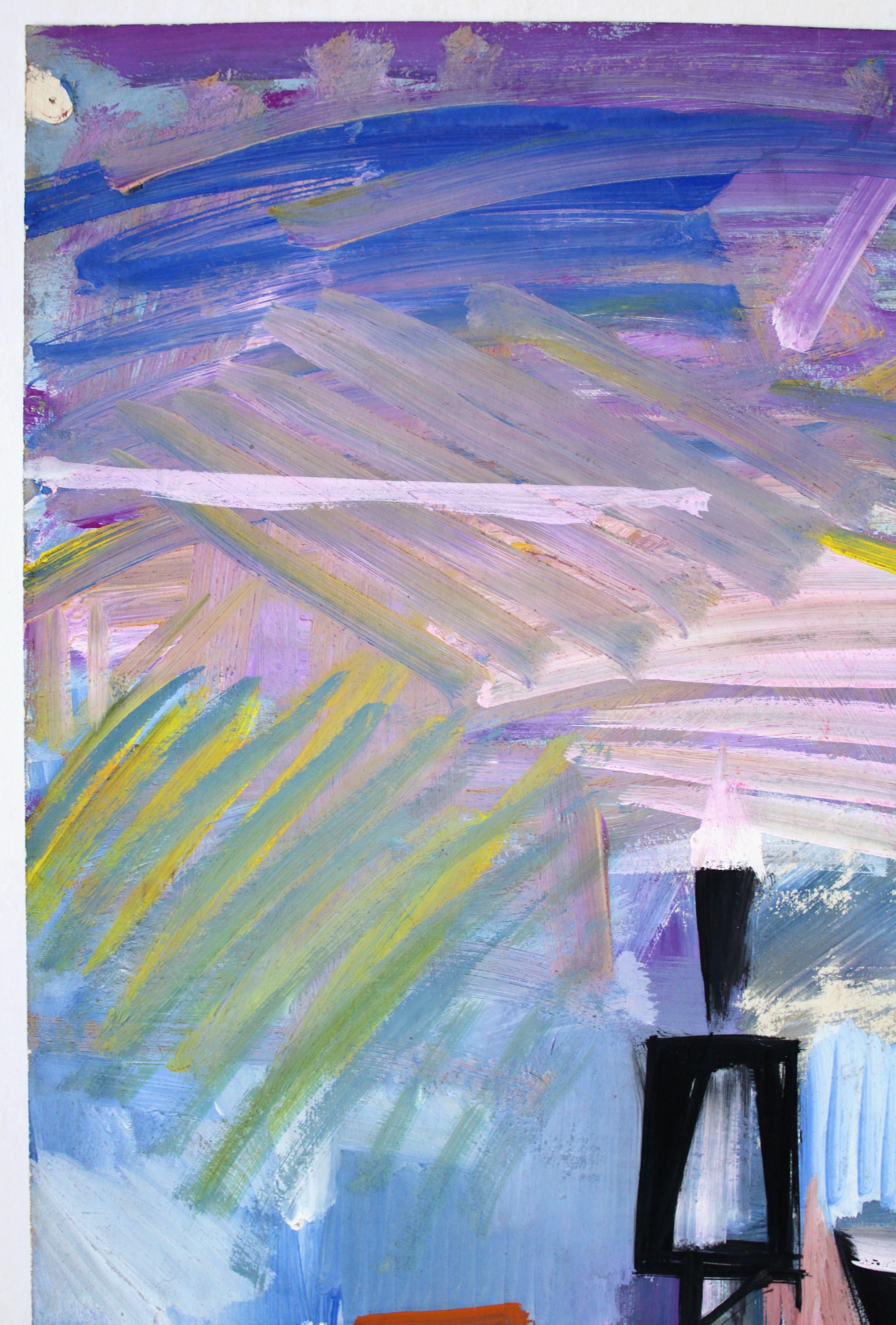 Astratto con vaso. 1965, carta, guazzo, 79 x 59, 5 cm - Still-Life Painting Grigio di Gunars Klava