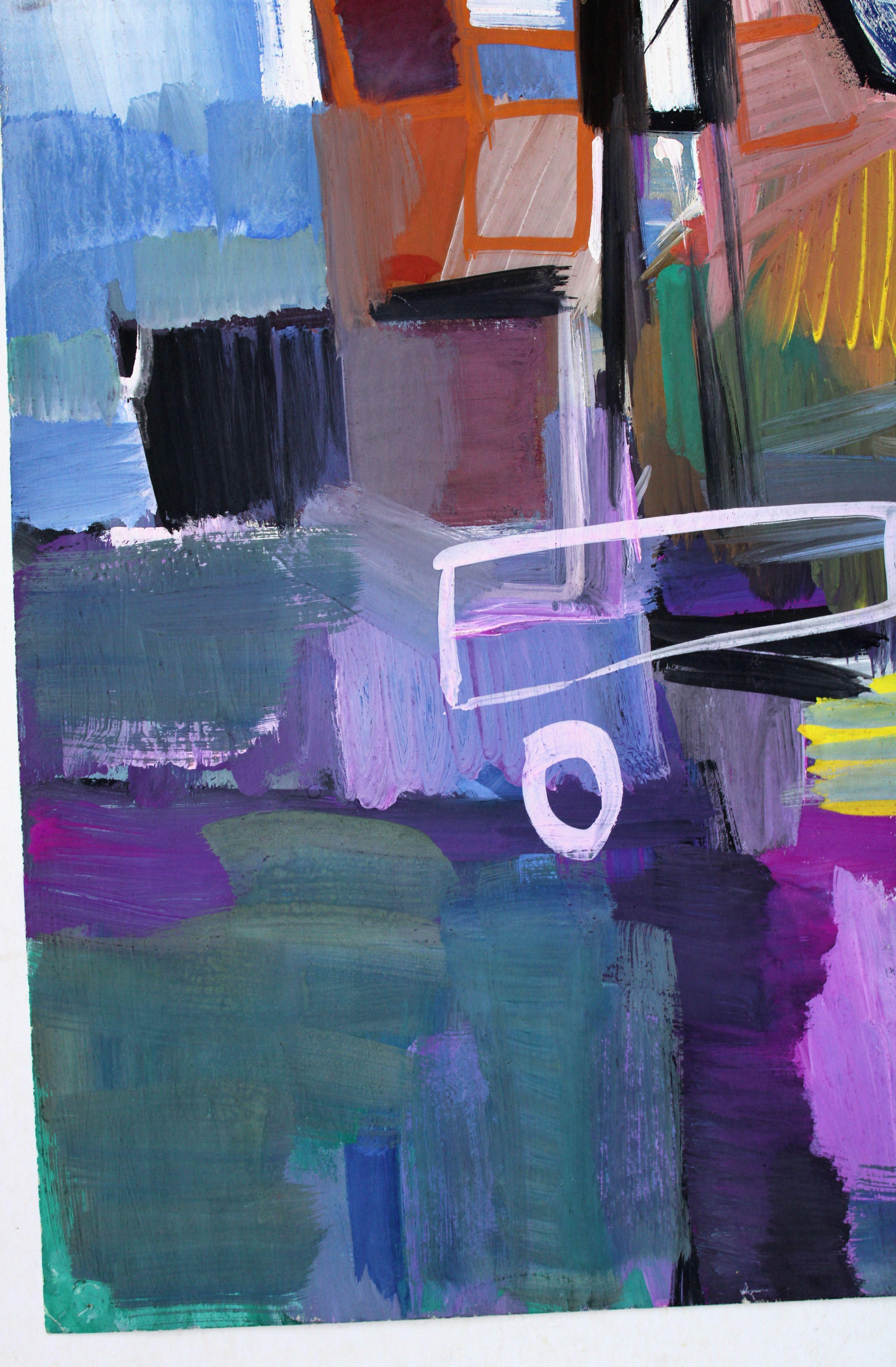 Astratto con vaso. 1965, carta, guazzo, 79 x 59, 5 cm in vendita 1