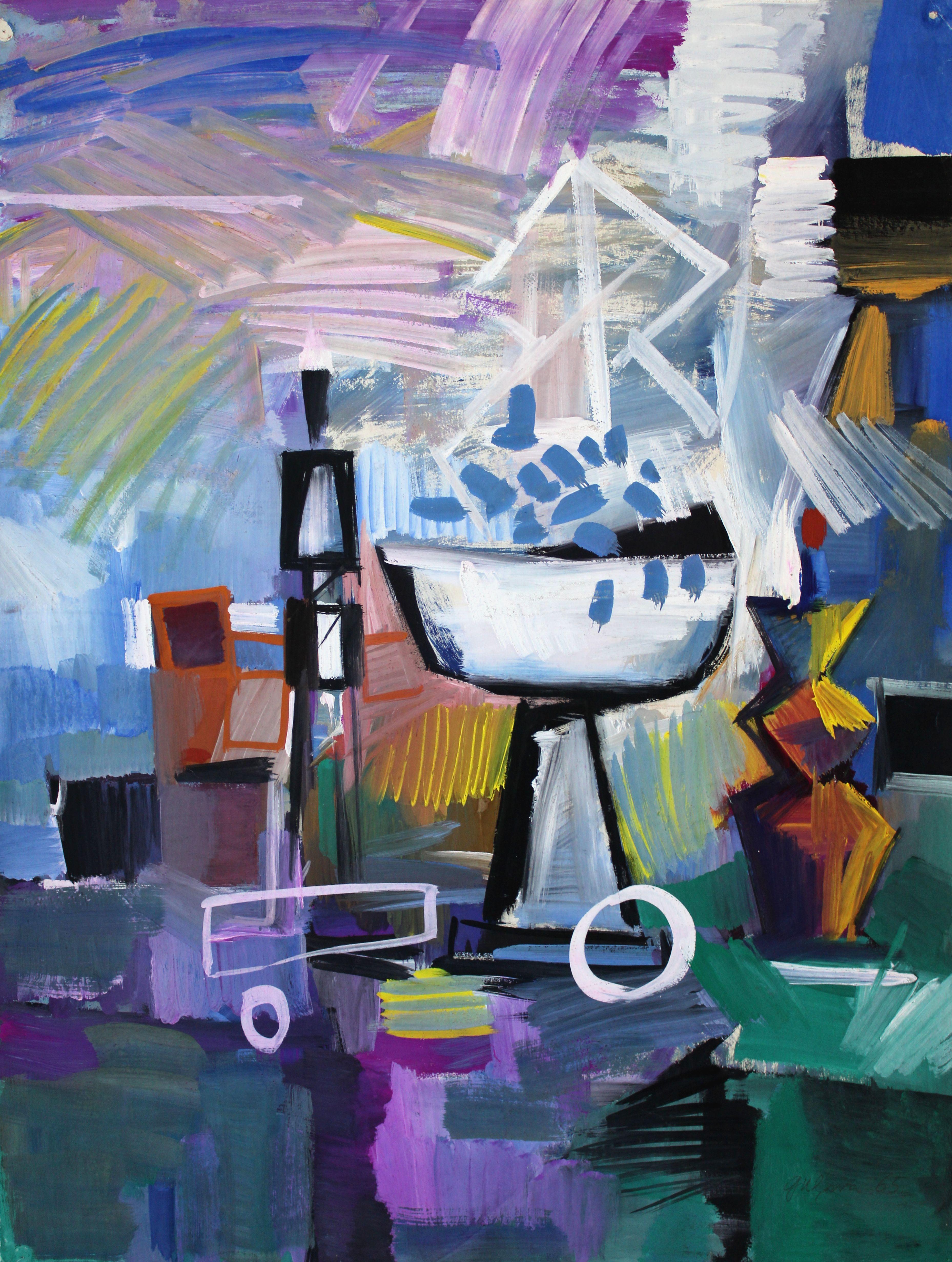 Abstracto con jarrón. 1965, papel, gouache, 79 x 59, 5 cm