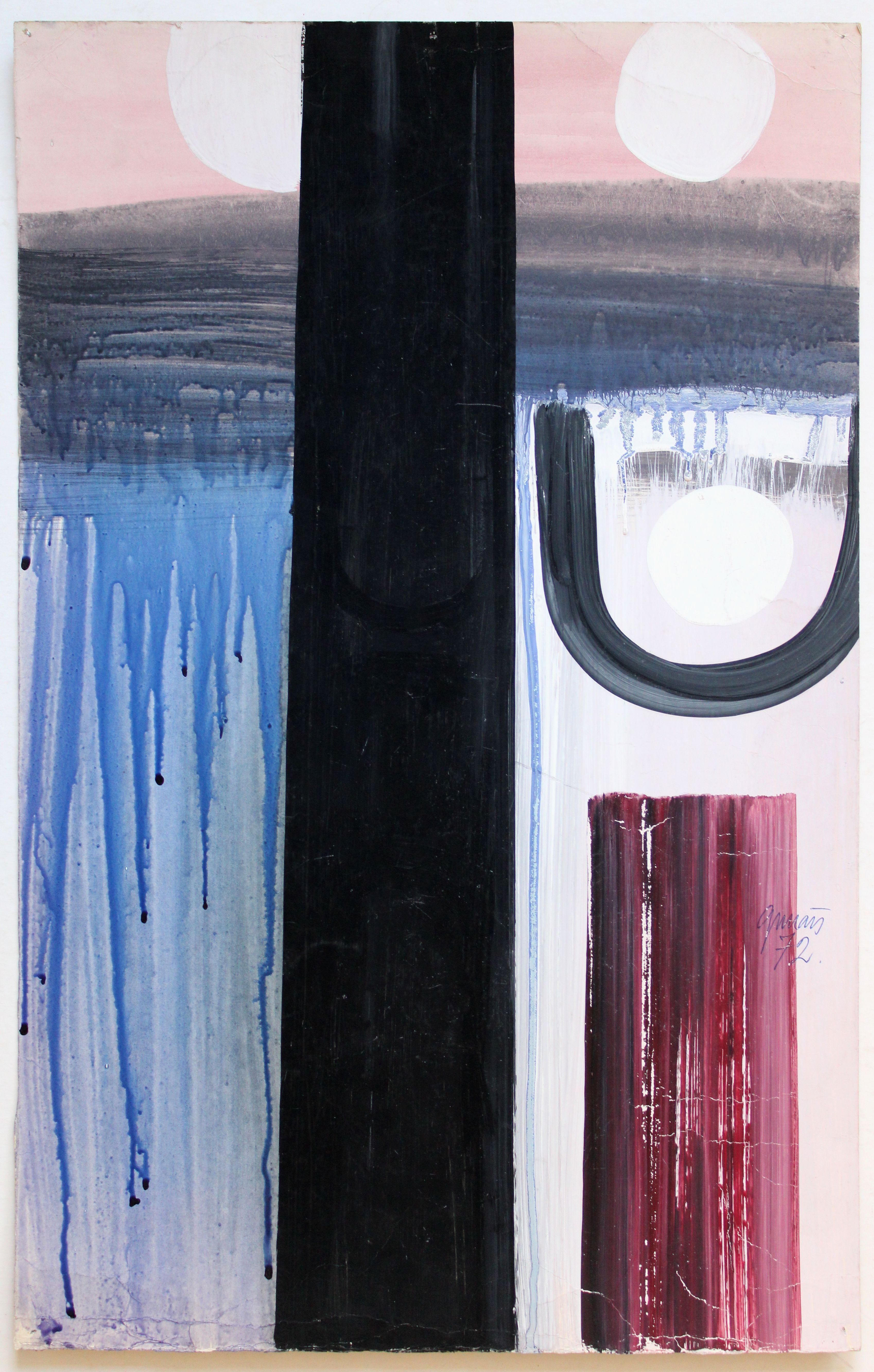 Astrazione 3. 1972, carta, gouache, 55x35 cm in vendita 6