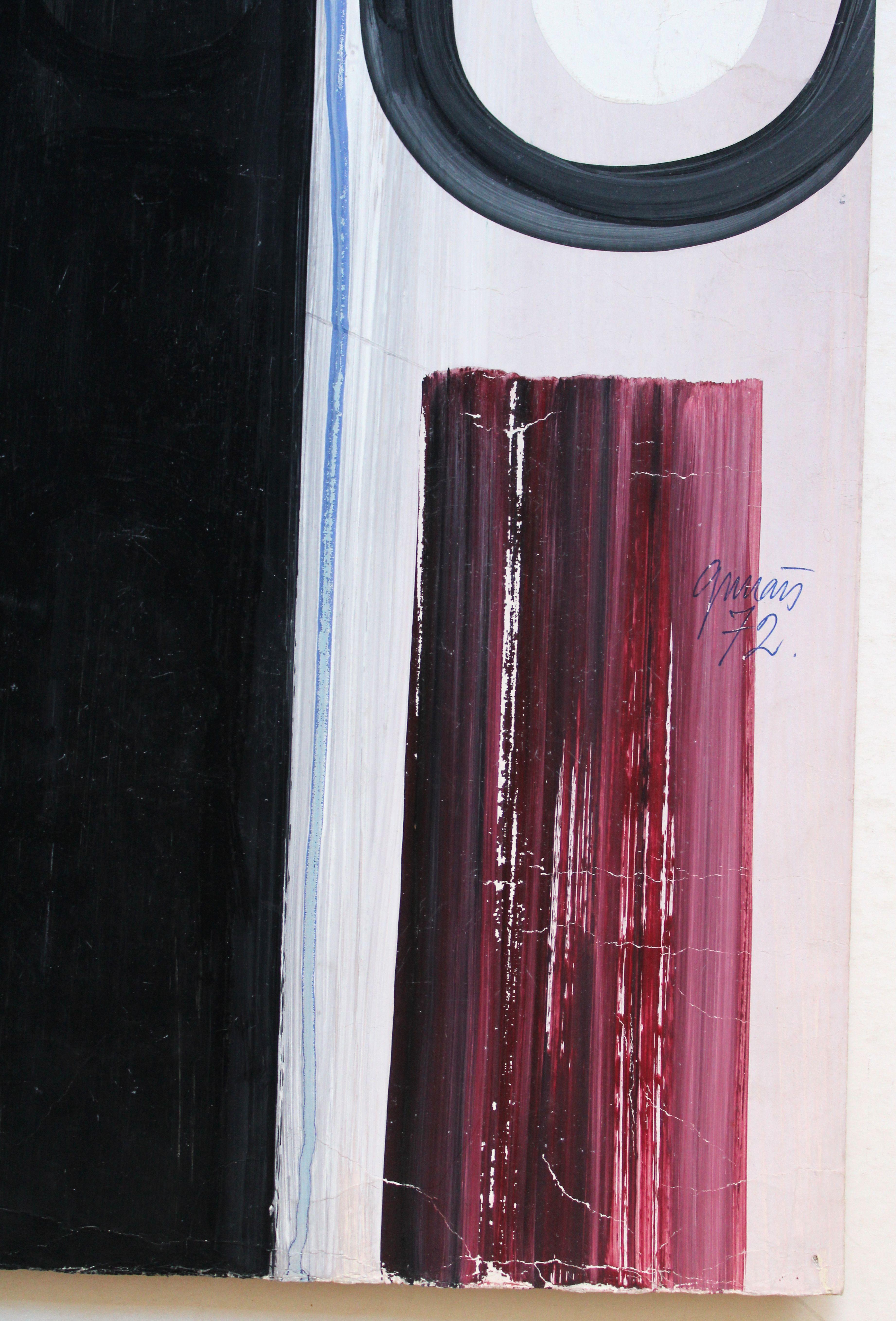 Astrazione 3. 1972, carta, gouache, 55x35 cm - Painting Espressionismo astratto di Gunars Klava
