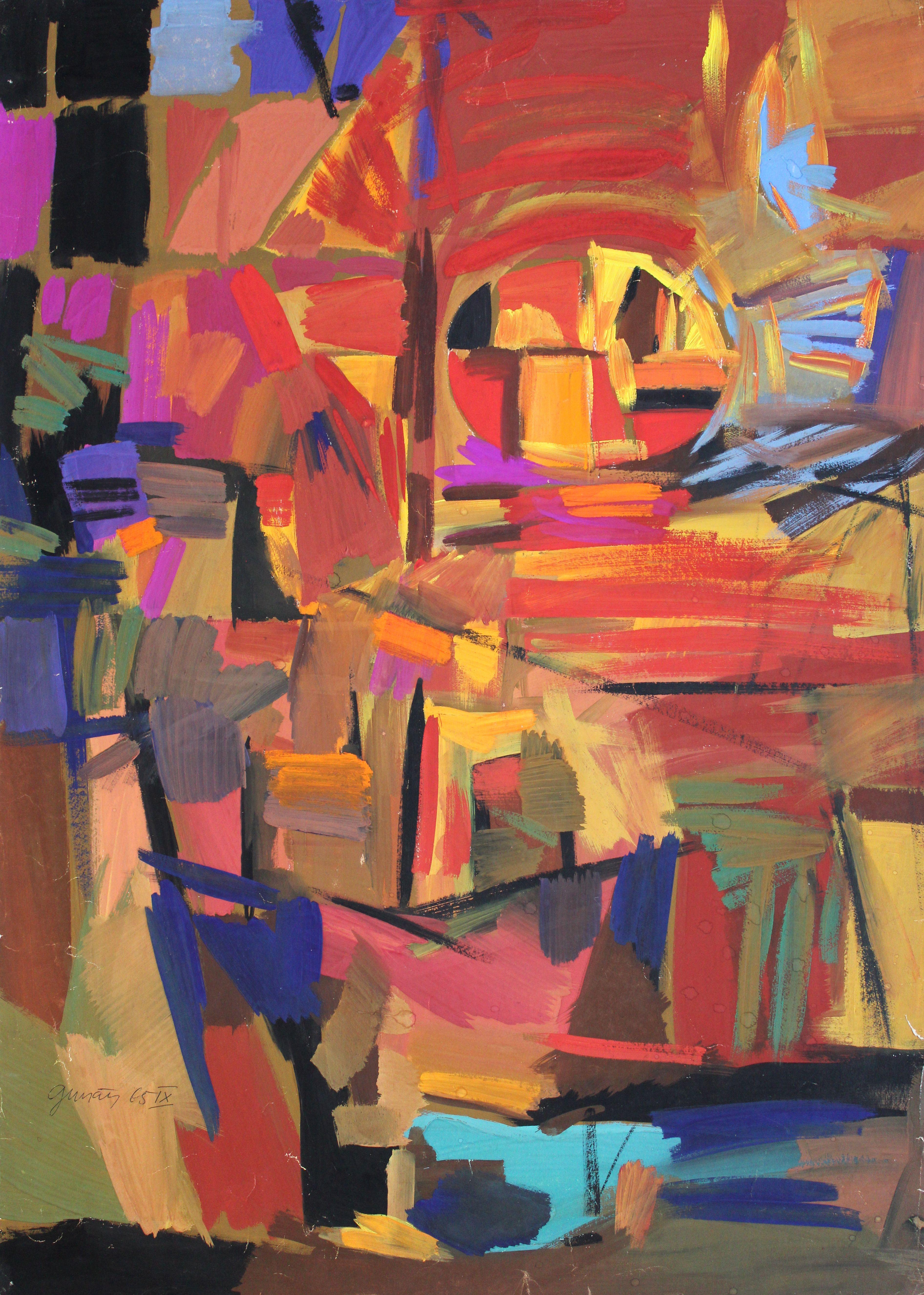 Abstraction 5, 1965, papier, gouache, 83, 5 x 59, 5 cm