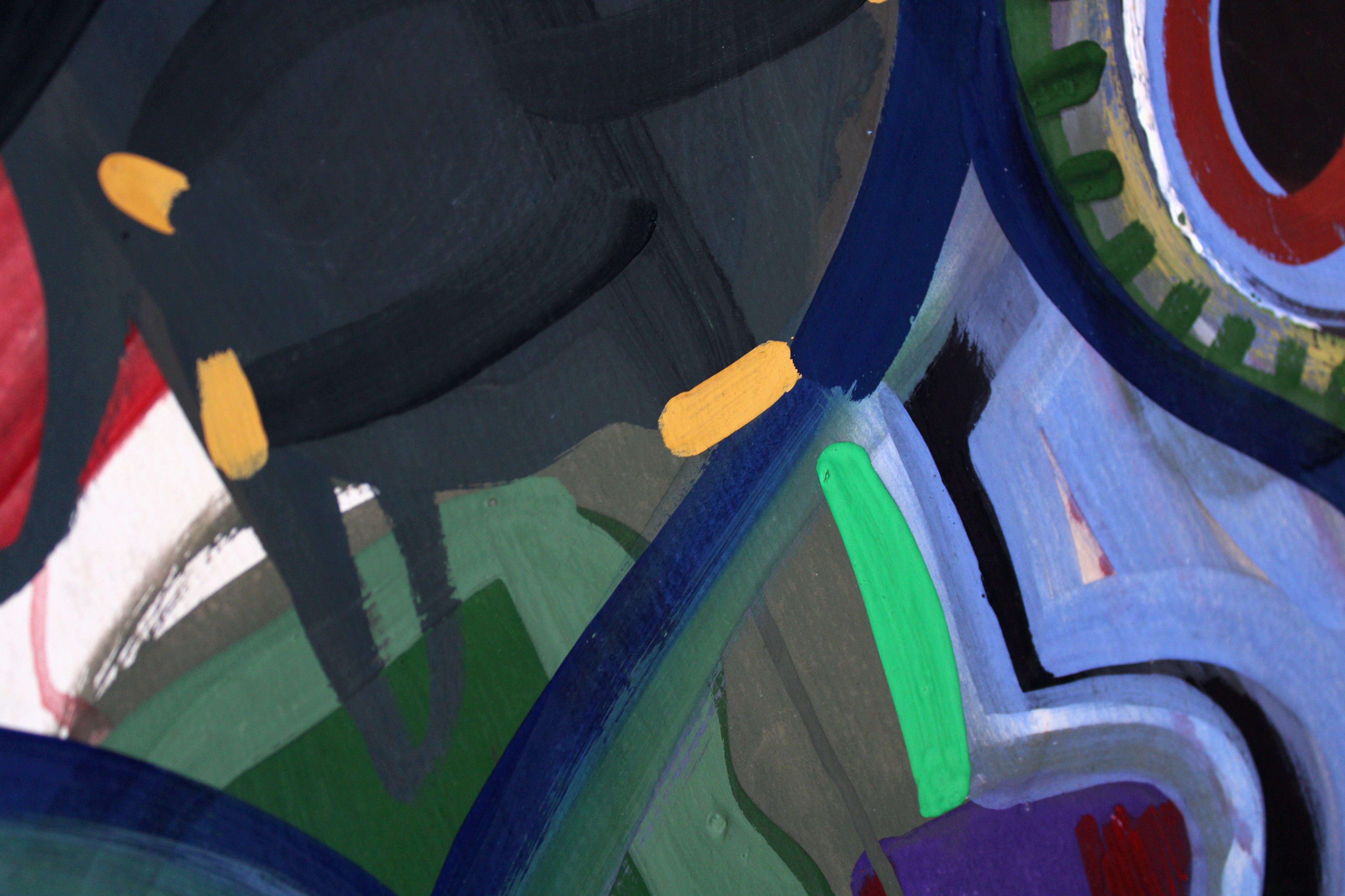 In memory of Louis Washkansky. 1960s, paper, gouache, 86x61 cm For Sale 5
