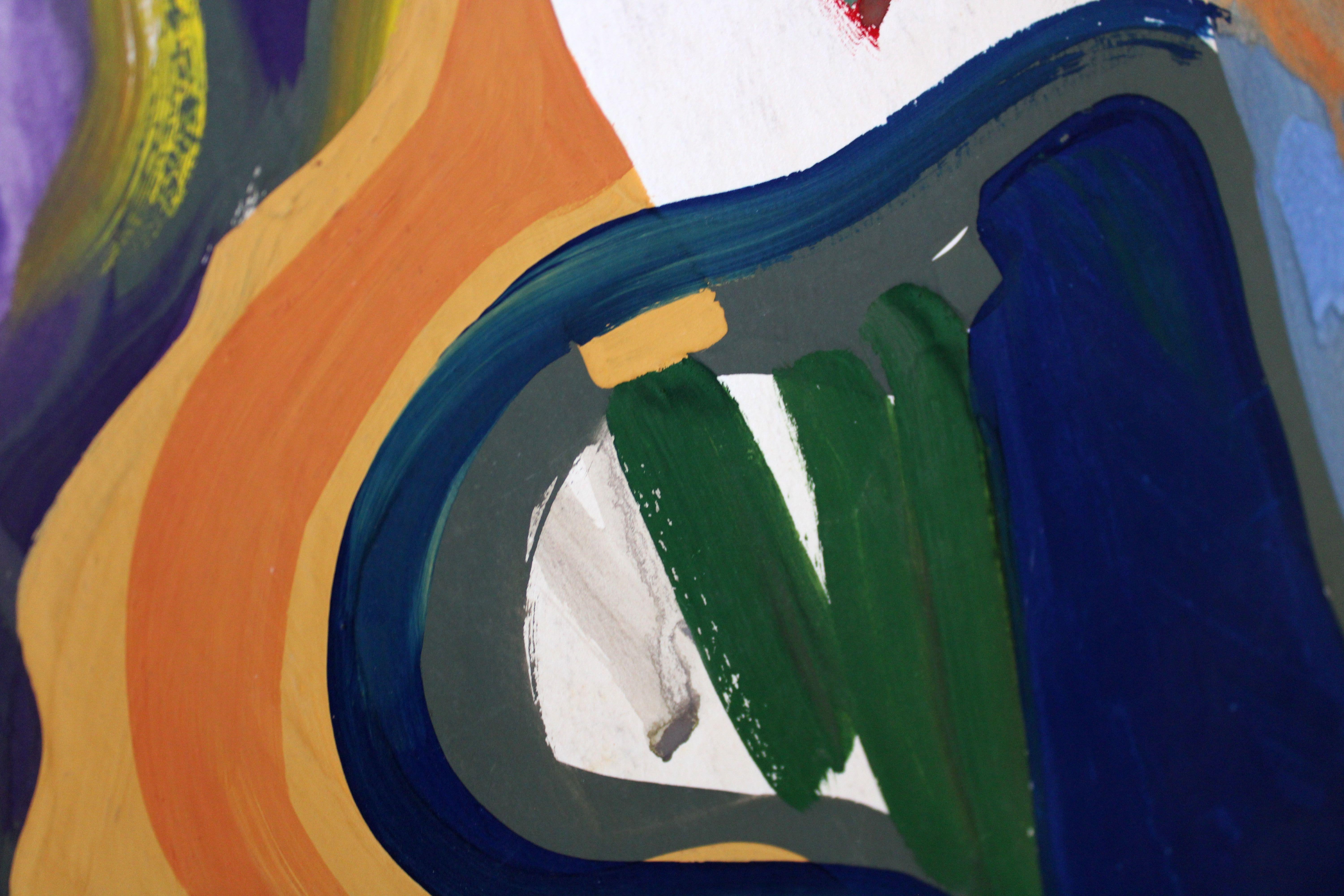 In memory of Louis Washkansky. 1960s, paper, gouache, 86x61 cm For Sale 6