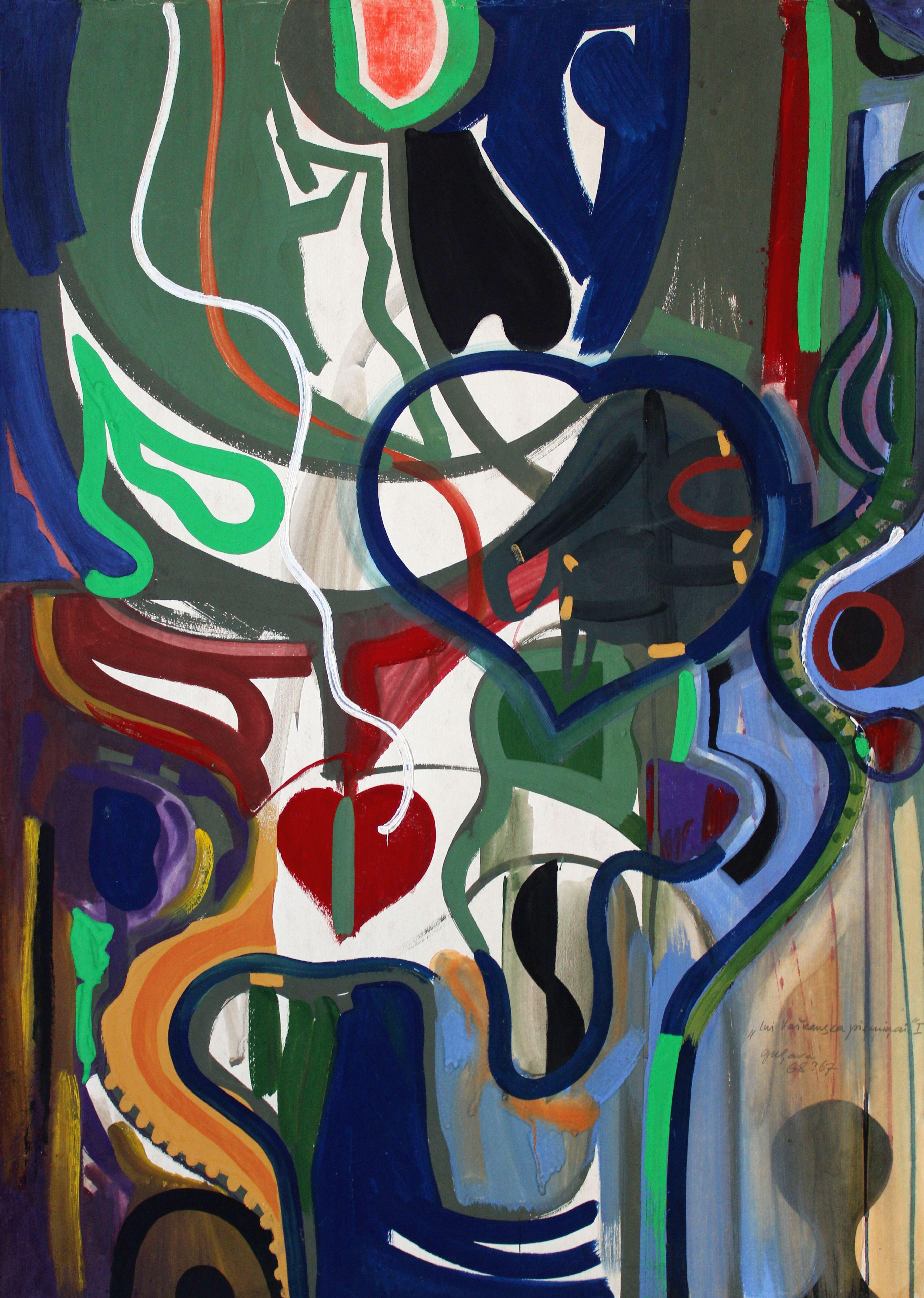 En memoria de Louis Washkansky Años 60, papel, gouache, 86x61 cm