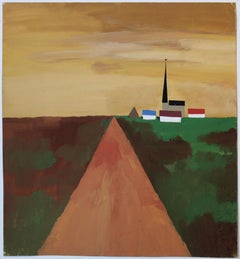 Landscape. 1966, paper, gouache, 49. 5 x 45. 5 cm