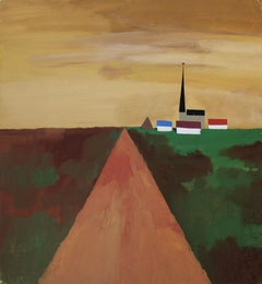 Paisaje. 1966, papel, gouache, 49. 5 x 45. 5 cm
