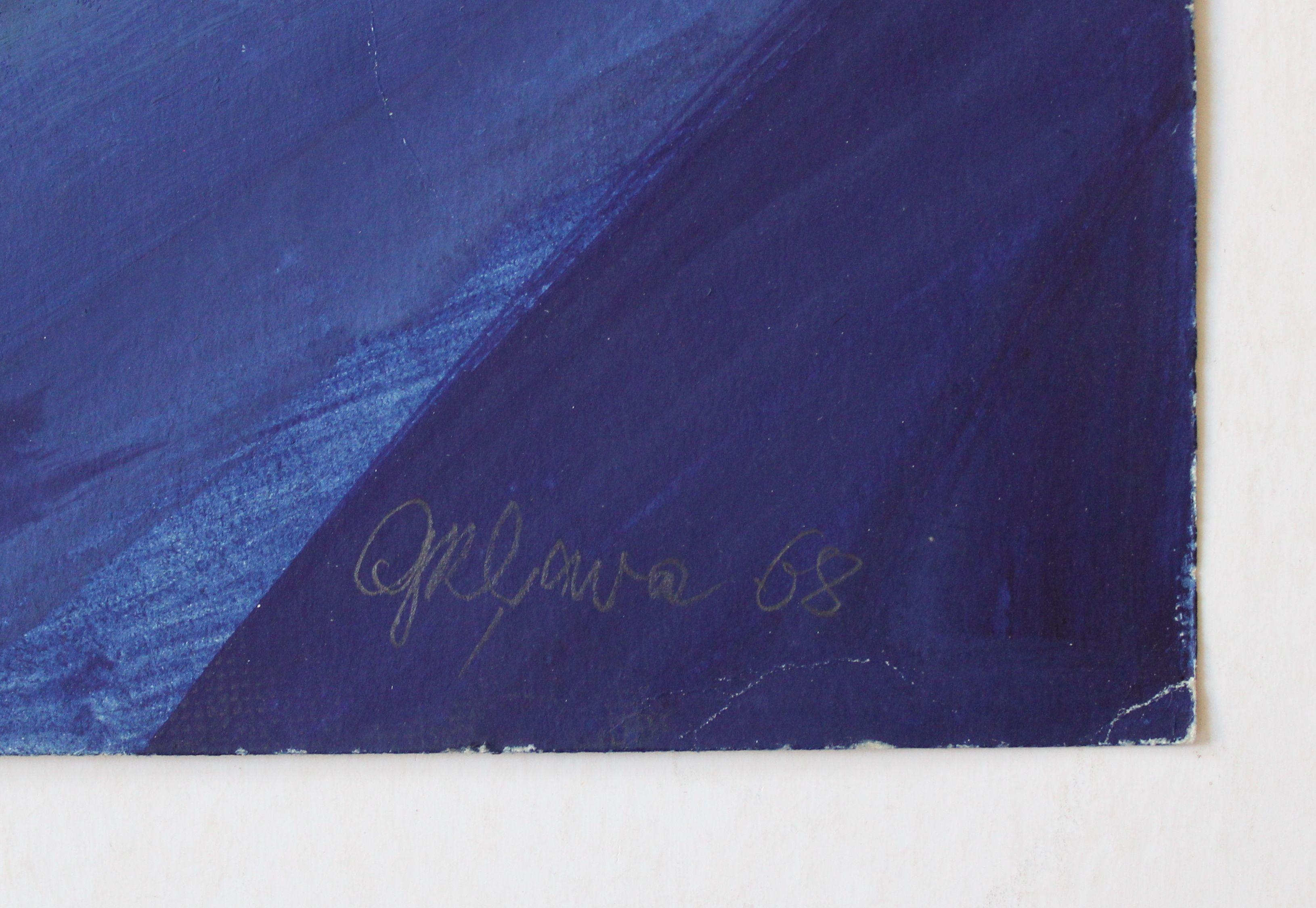 Setas y montañas. 1968, papel, gouache, 83, 5 x 59, 5 cm - Abstract Painting Gris de Gunars Klava