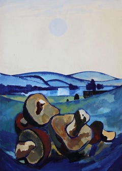 Funghi e montagne. 1968, carta, guazzo, 83, 5 x 59, 5 cm