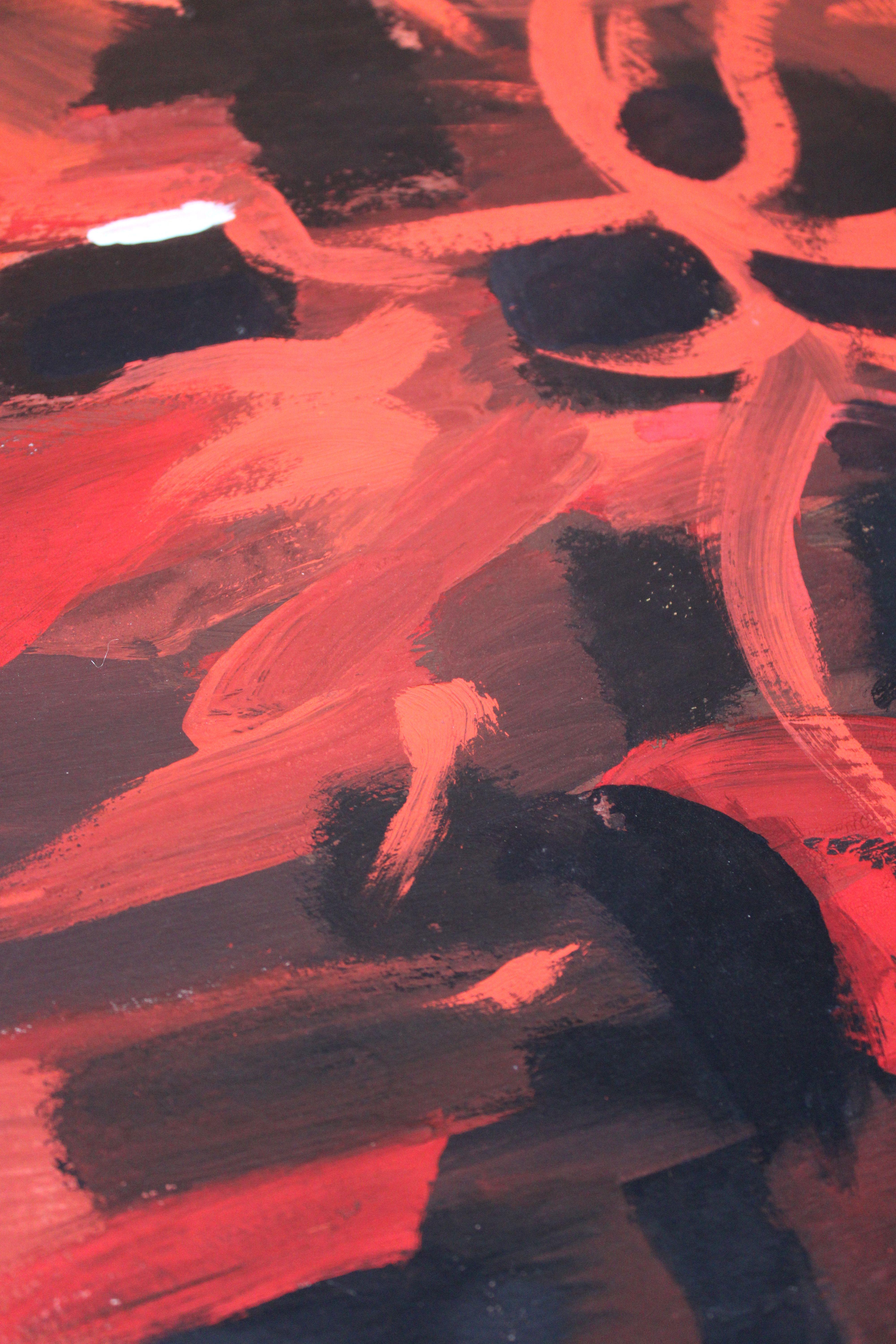 Red abstraction. 1964-66, paper, gouache, 86x 61 cm For Sale 4