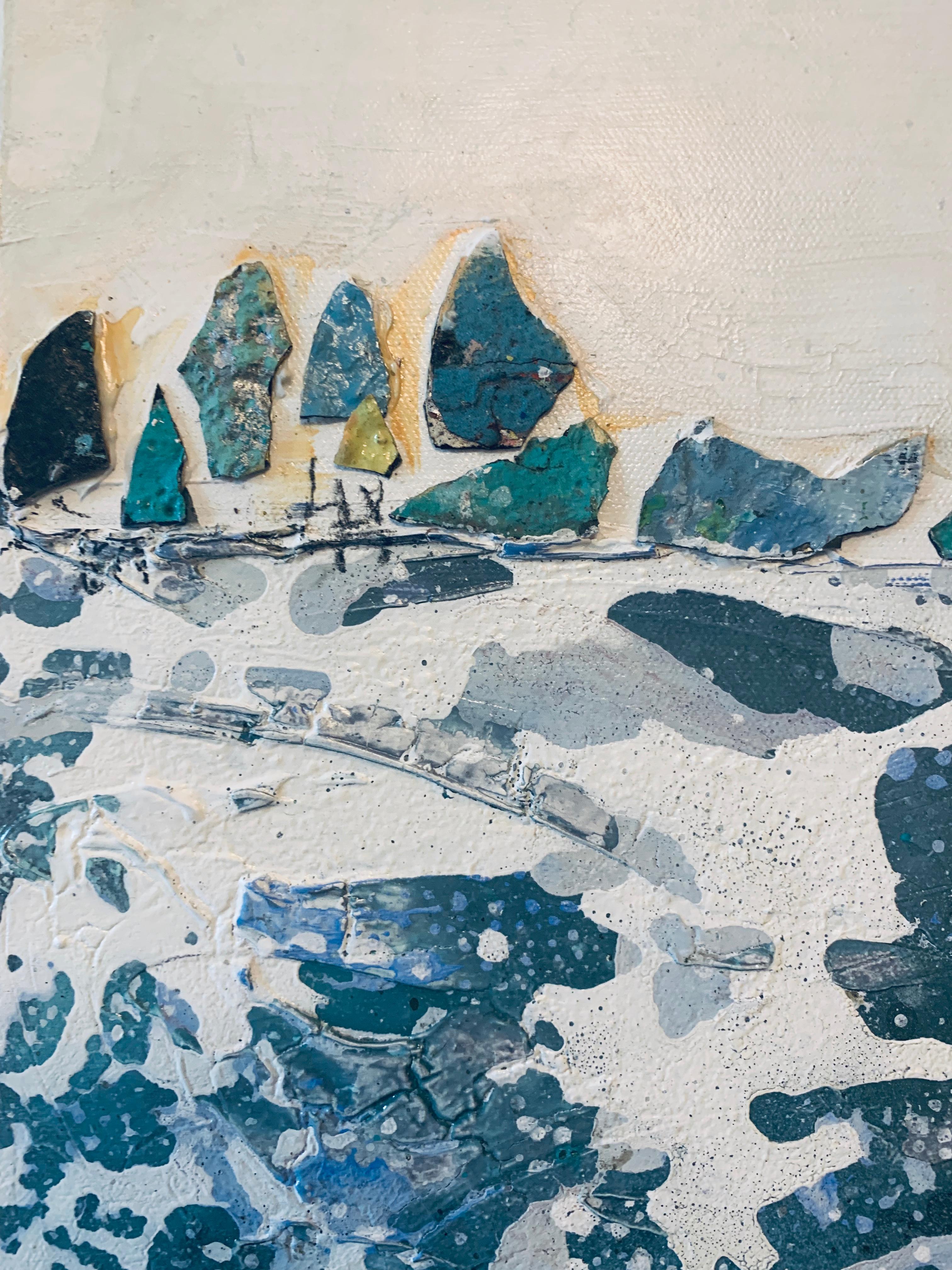 Seaside 028 by Gunda Jastorff - Contemporary small abstract landscape painting  1