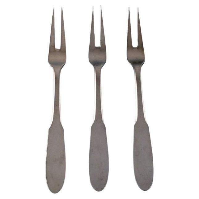 Gundorph Albertus for Georg Jensen, Three Mitra Cold Meat Forks For Sale