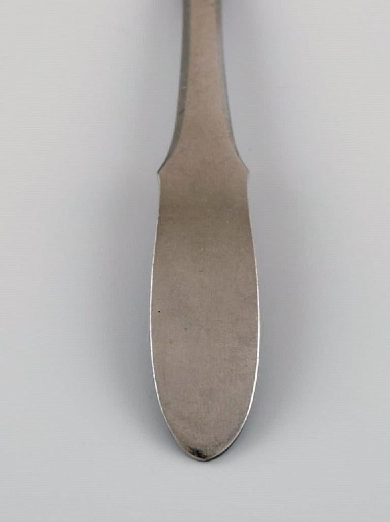 Scandinavian Modern Gundorph Albertus for Georg Jensen, Two Mitra Jam Spoons in Stainless Steel For Sale