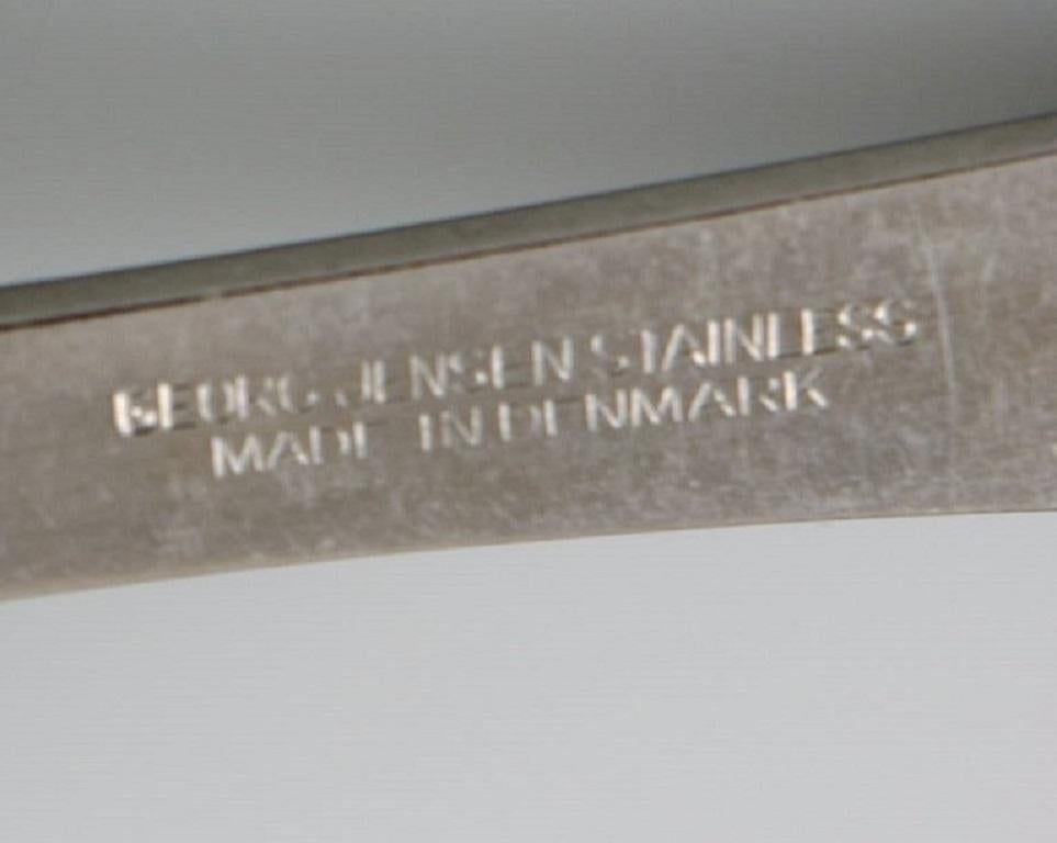 Danish Gundorph Albertus for Georg Jensen, Two Mitra Jam Spoons in Stainless Steel For Sale