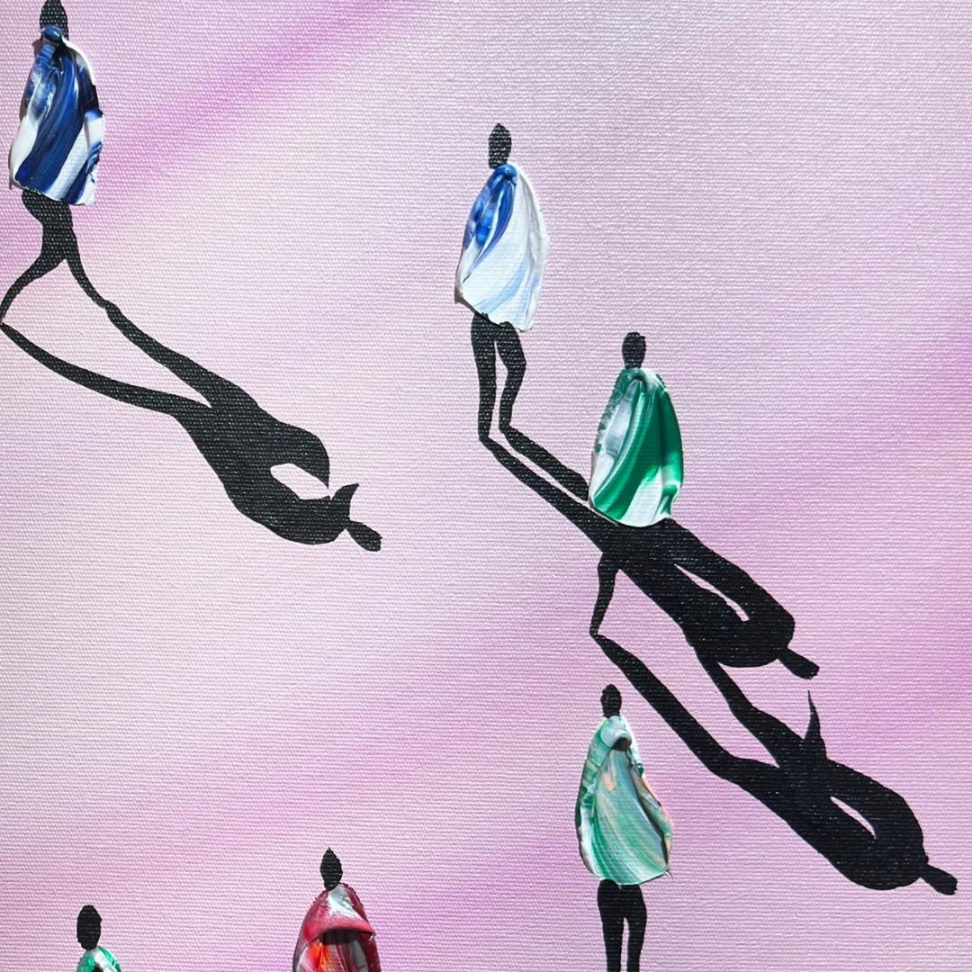 Olio su tela: 'Trovare la propria' - Painting Contemporaneo di Gunes Caglarcan