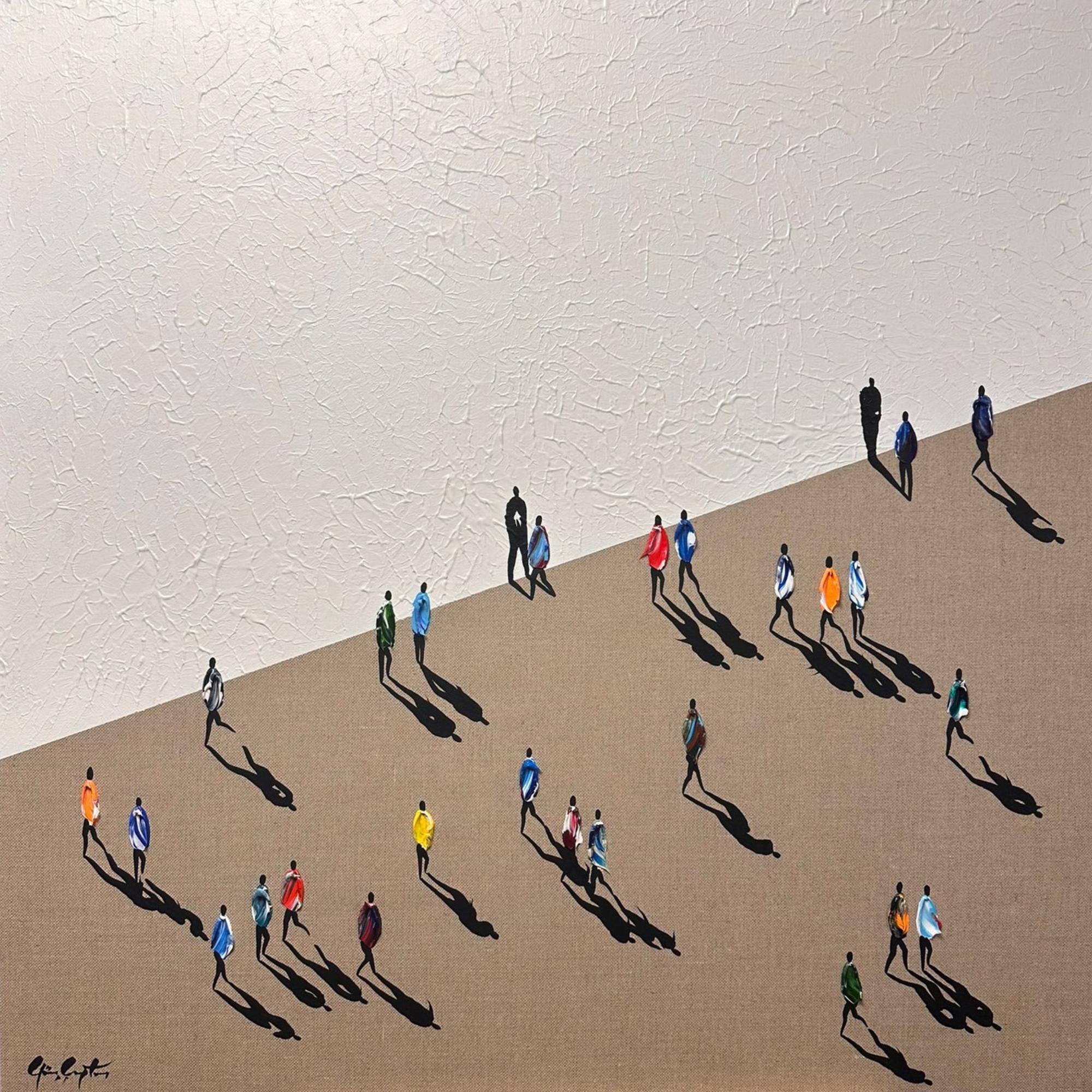 Gunes Caglarcan Figurative Painting - Oil on Canvas: "Pause"
