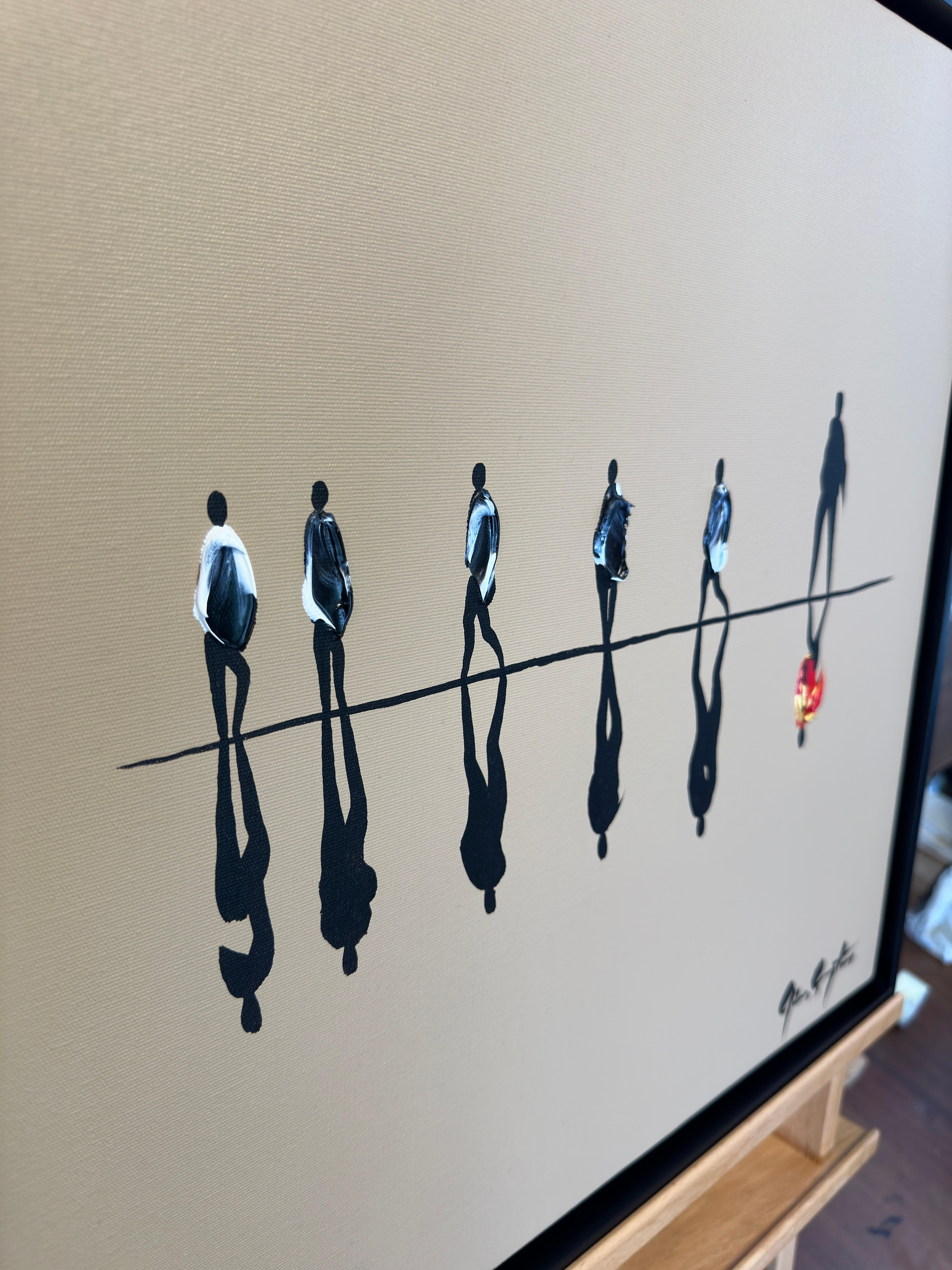 Olio su tela: 'Unbreakable Divergence' (Divergenza indissolubile) - Painting di Gunes Caglarcan