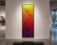 "Unshaped by the Past" - Dipinto a olio, contemporaneo, firmato, 60 x 180 cm