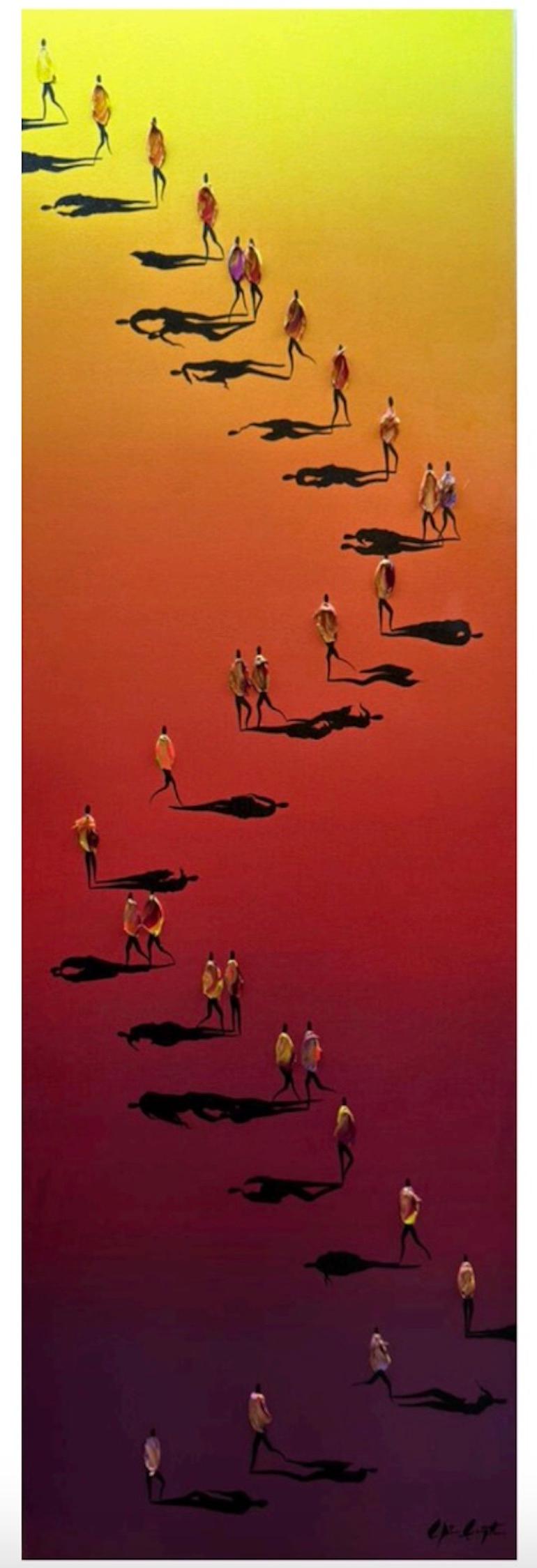 Gunes Caglarcan Abstract Painting - Unshaped by the Past