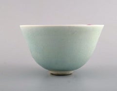 Gunhild Aaberg, Danish Contemporary Ceramist, Unique Bowl in Glazed Porcelain