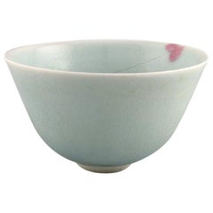 Gunhild Aaberg, Danish Contemporary Ceramist, Unique Bowl in Glazed Porcelain