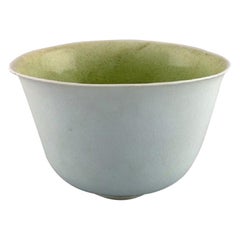 Gunhild Aaberg, Danish Contemporary Ceramist, Unique Bowl in Porcelain, 1980s